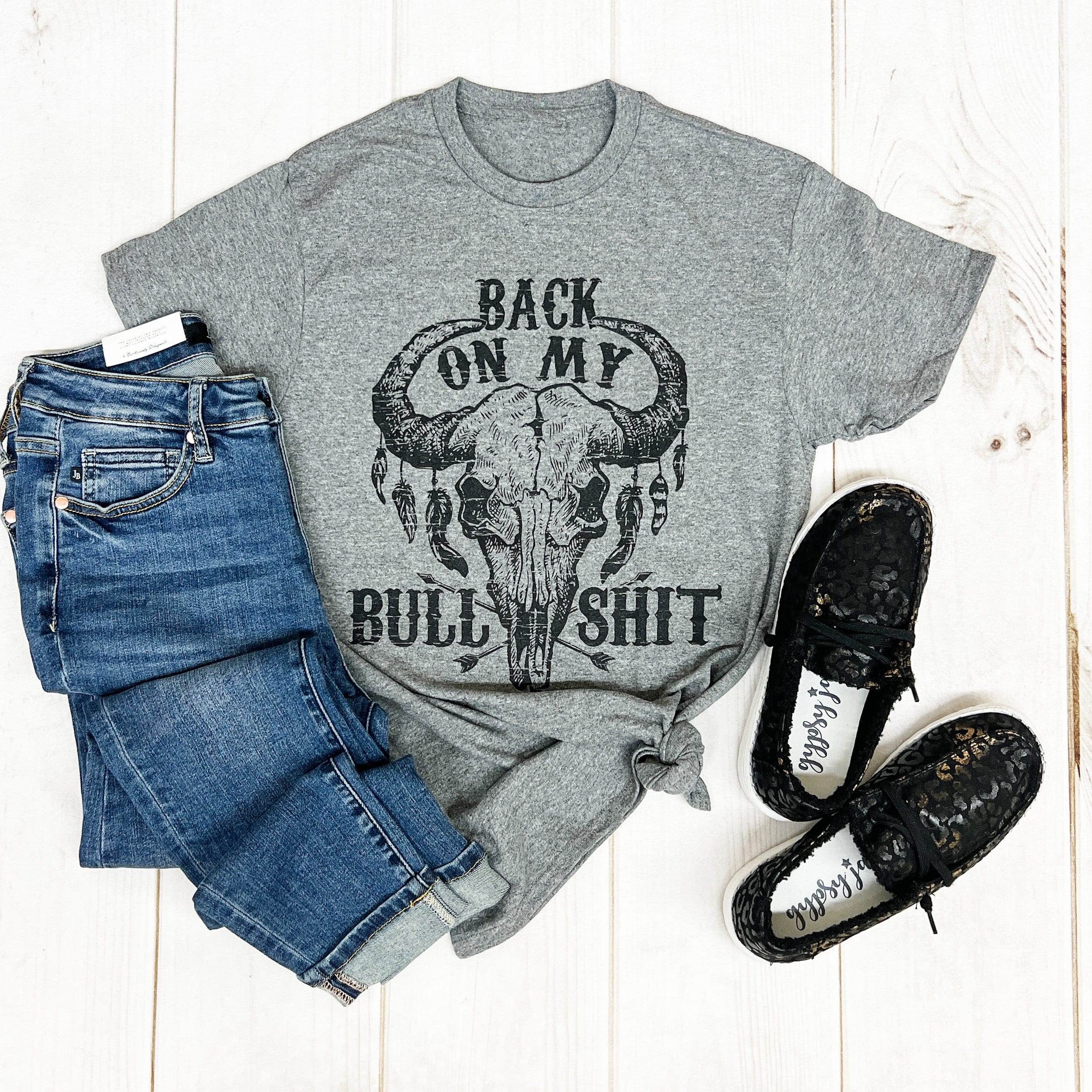 Women - Apparel - Shirts - T-Shirts Back On My Bullsh*t Graphic Tee