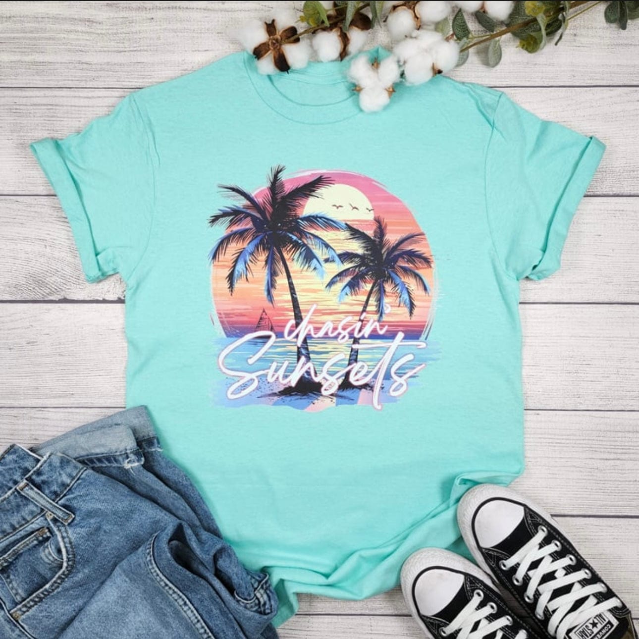 Women - Apparel - Shirts - T-Shirts Chasin Sunsets Graphic Tee