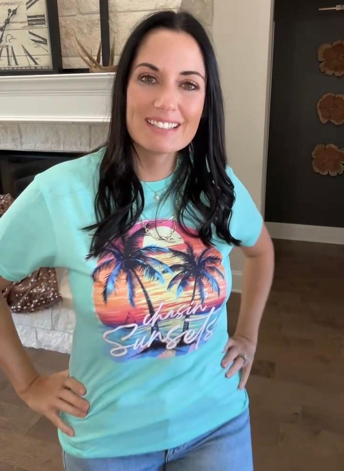 Women - Apparel - Shirts - T-Shirts Chasin Sunsets Graphic Tee