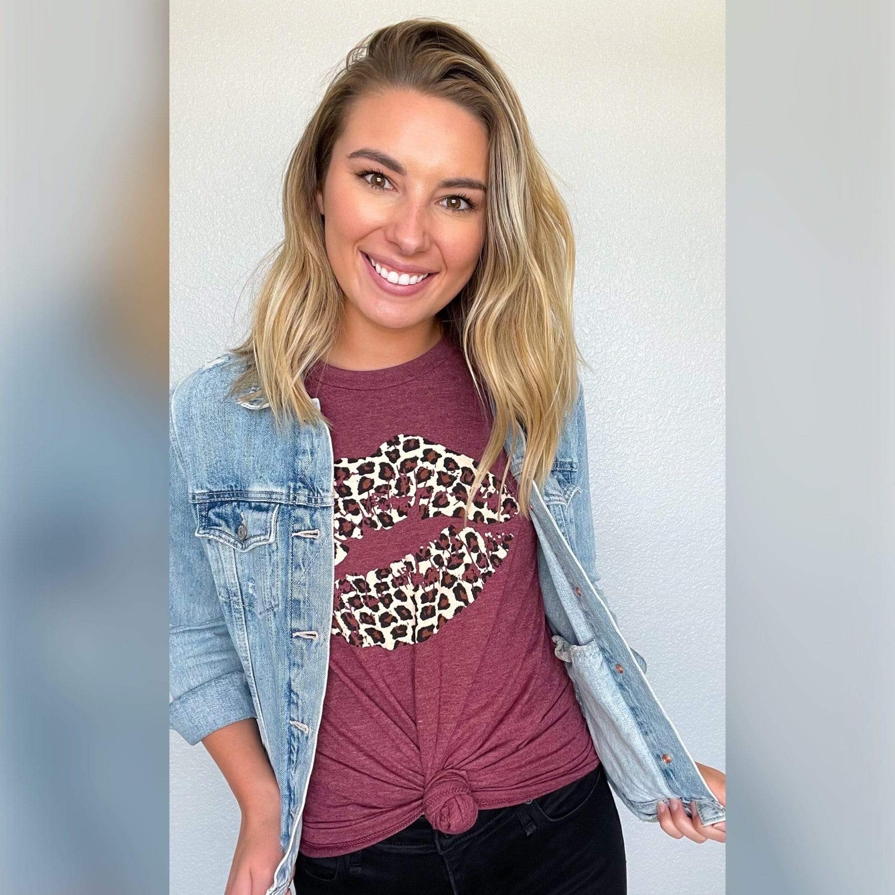 Women - Apparel - Shirts - T-Shirts Leopard Lips Soft Graphic Tee