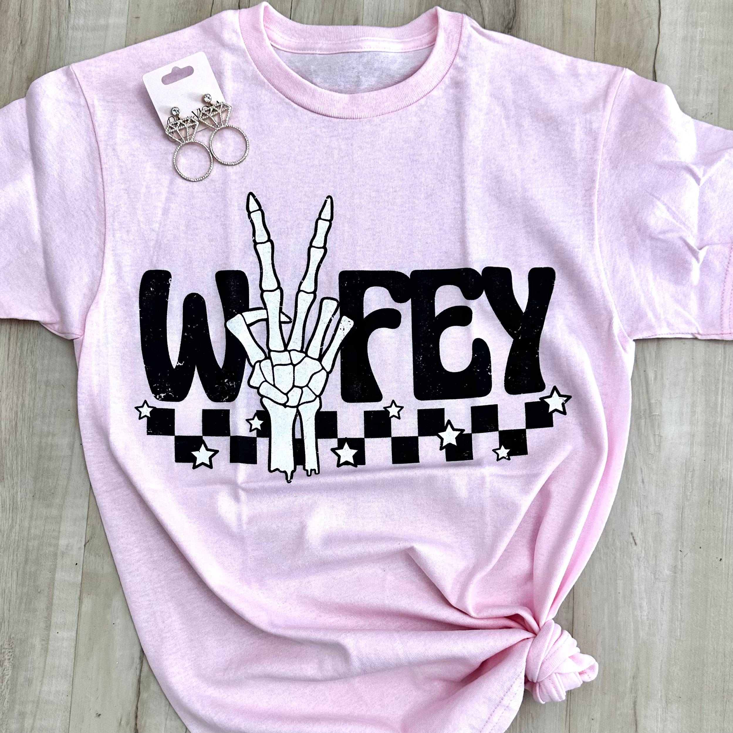 Women - Apparel - Shirts - T-Shirts Peace Checker Wifey Graphic Tee