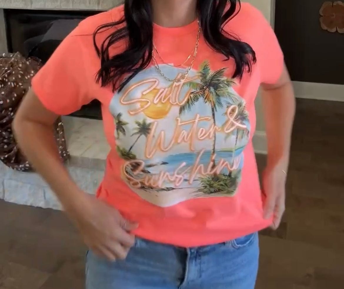 Women - Apparel - Shirts - T-Shirts Salt Water and Sunshine Graphic Tee