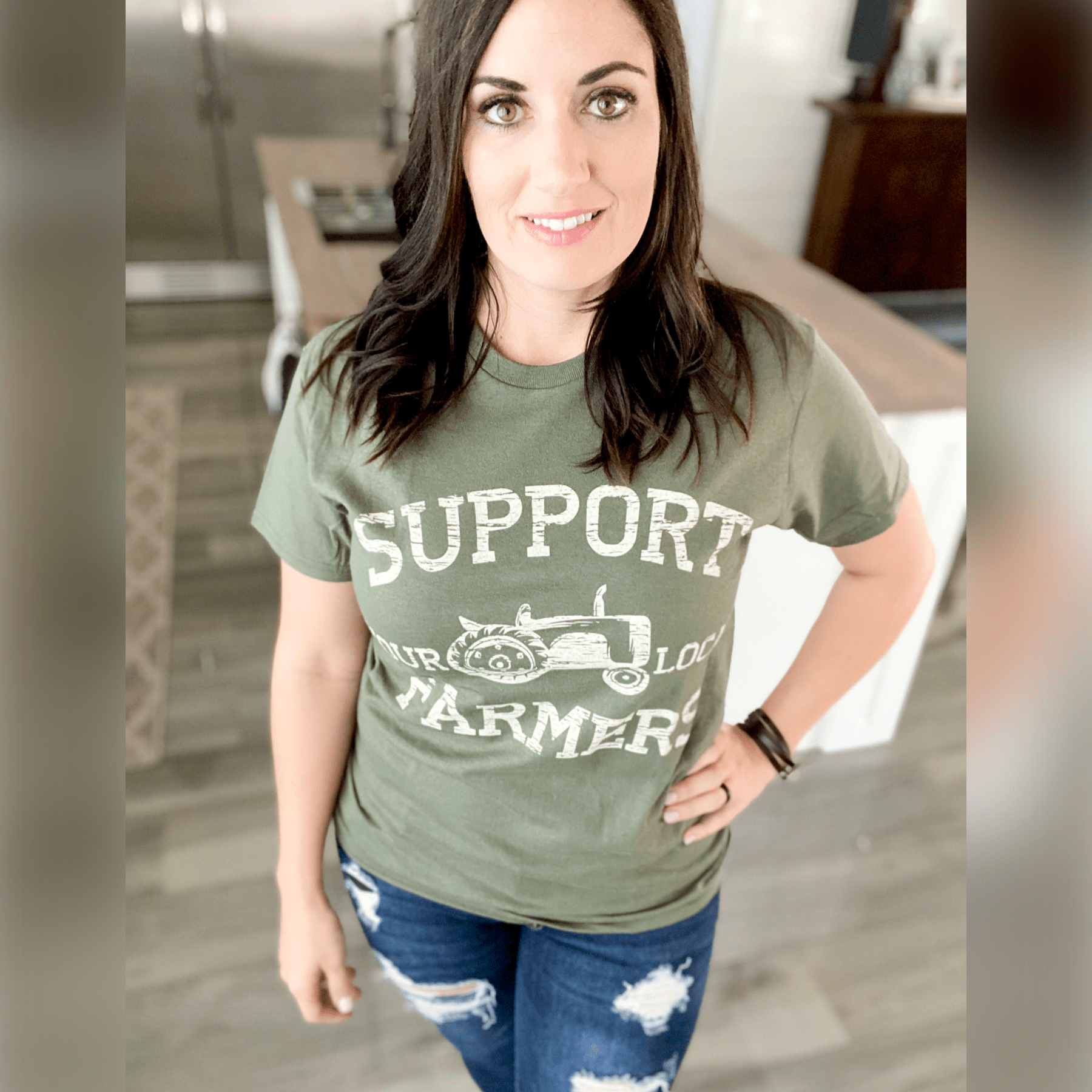Women - Apparel - Shirts - T-Shirts Support Your Local Farmers Graphic Tee