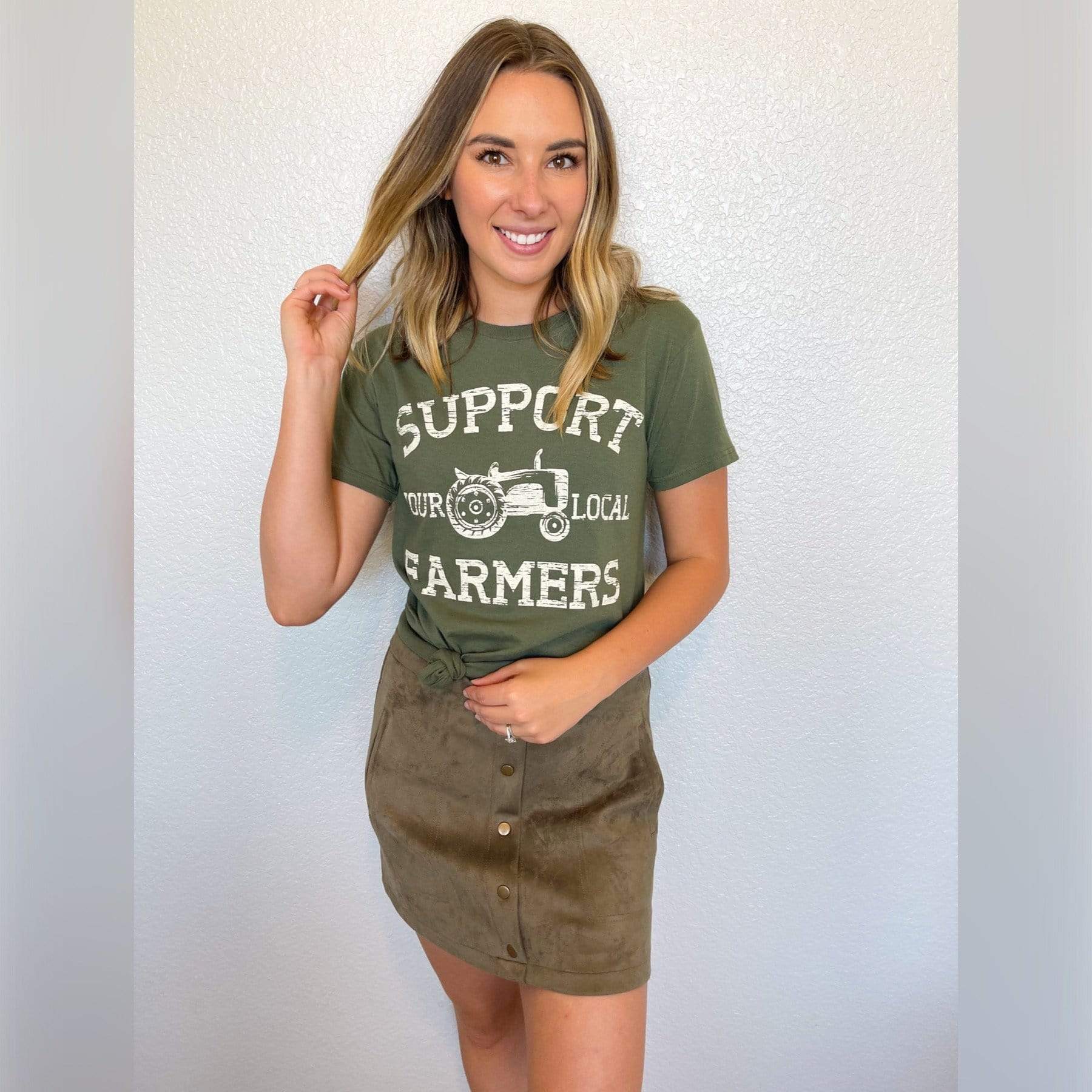 Women - Apparel - Shirts - T-Shirts Support Your Local Farmers Graphic Tee