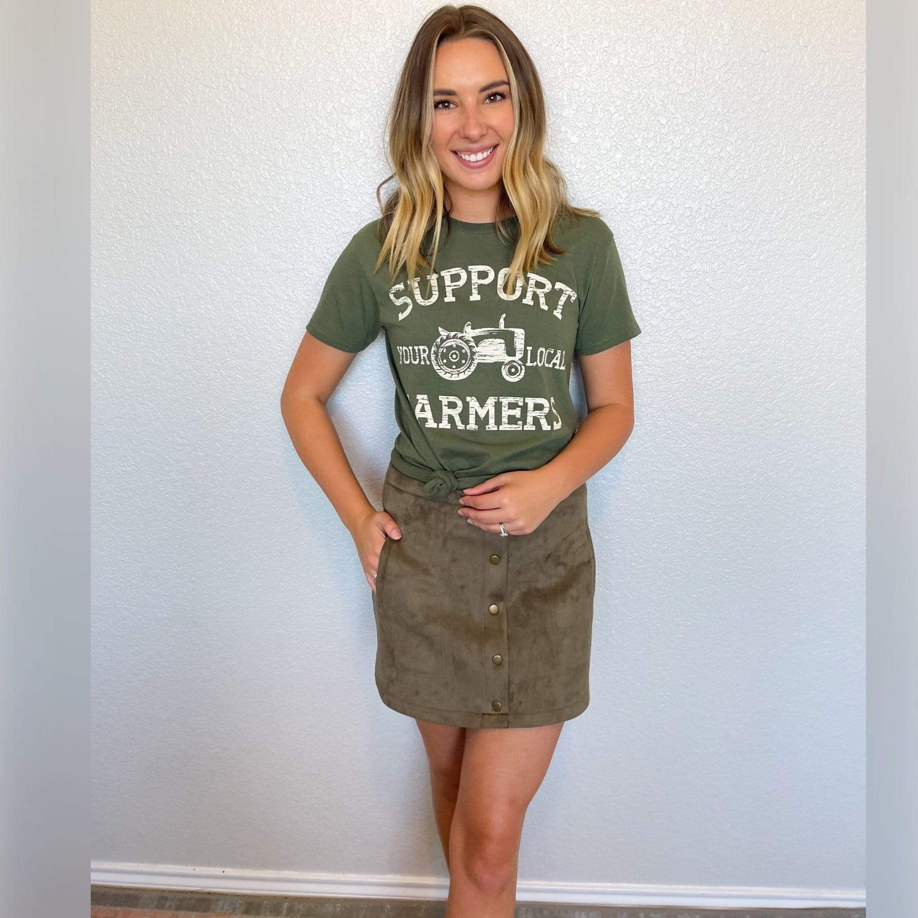 Women - Apparel - Shirts - T-Shirts Support Your Local Farmers Graphic Tee