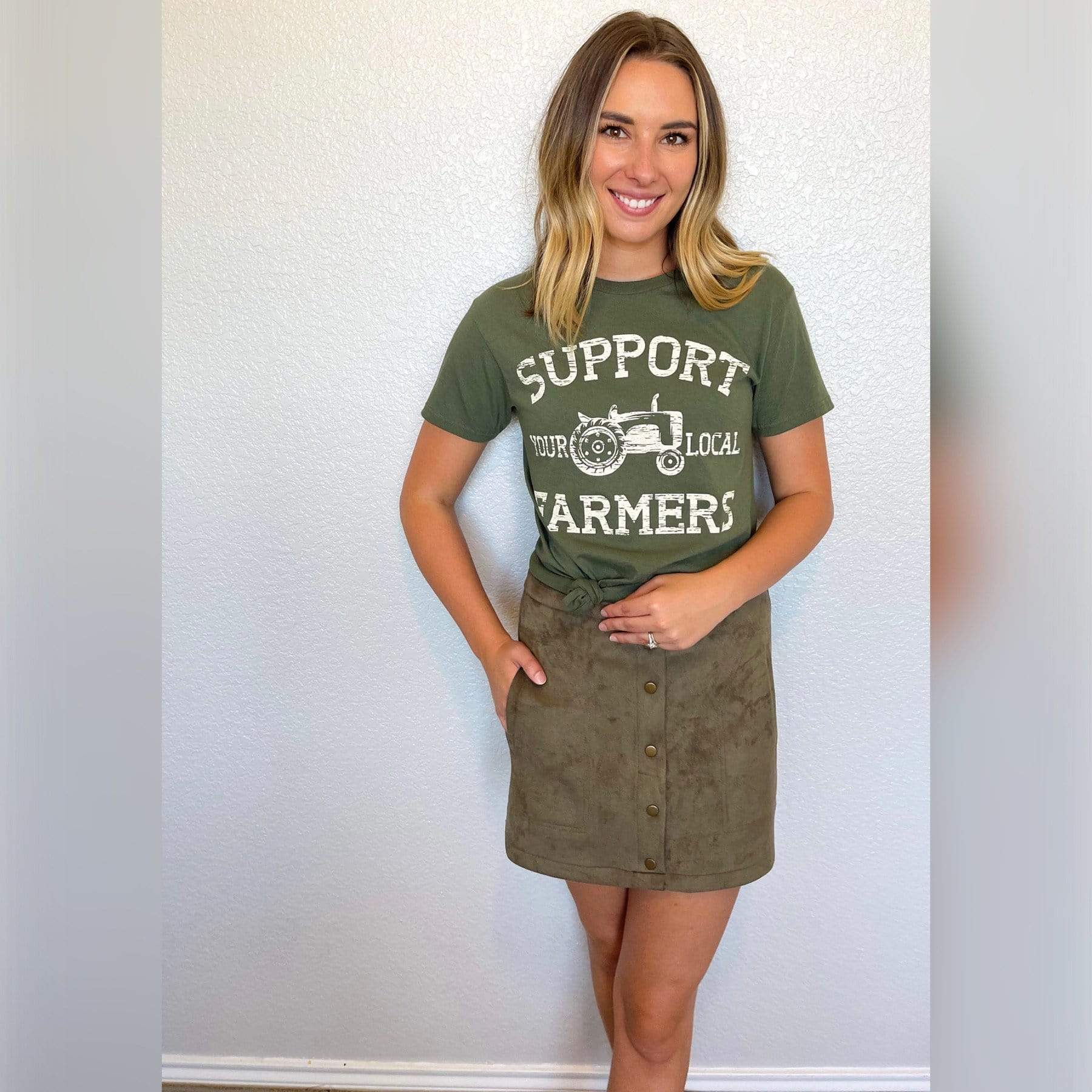 Women - Apparel - Shirts - T-Shirts Support Your Local Farmers Graphic Tee