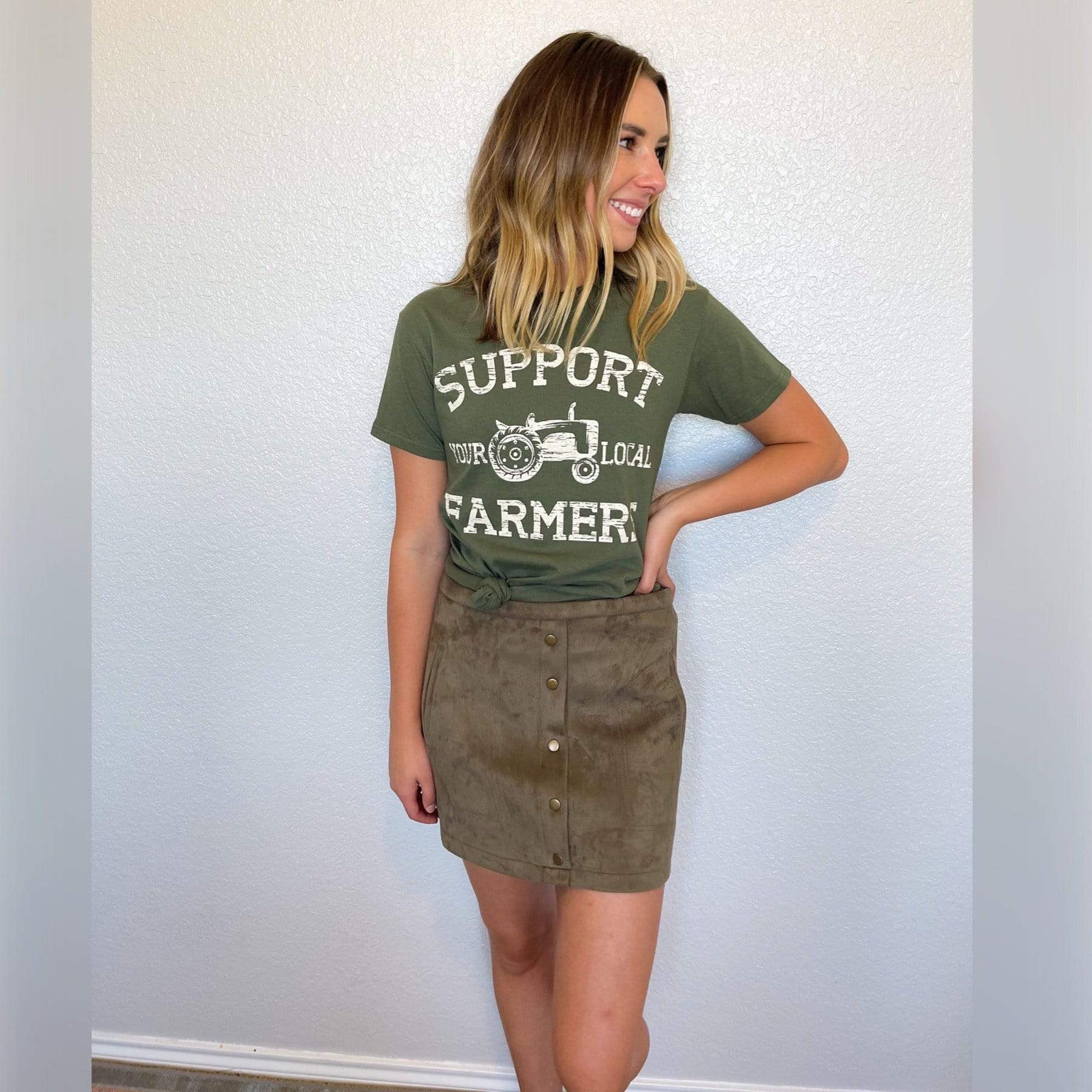 Women - Apparel - Shirts - T-Shirts Support Your Local Farmers Graphic Tee