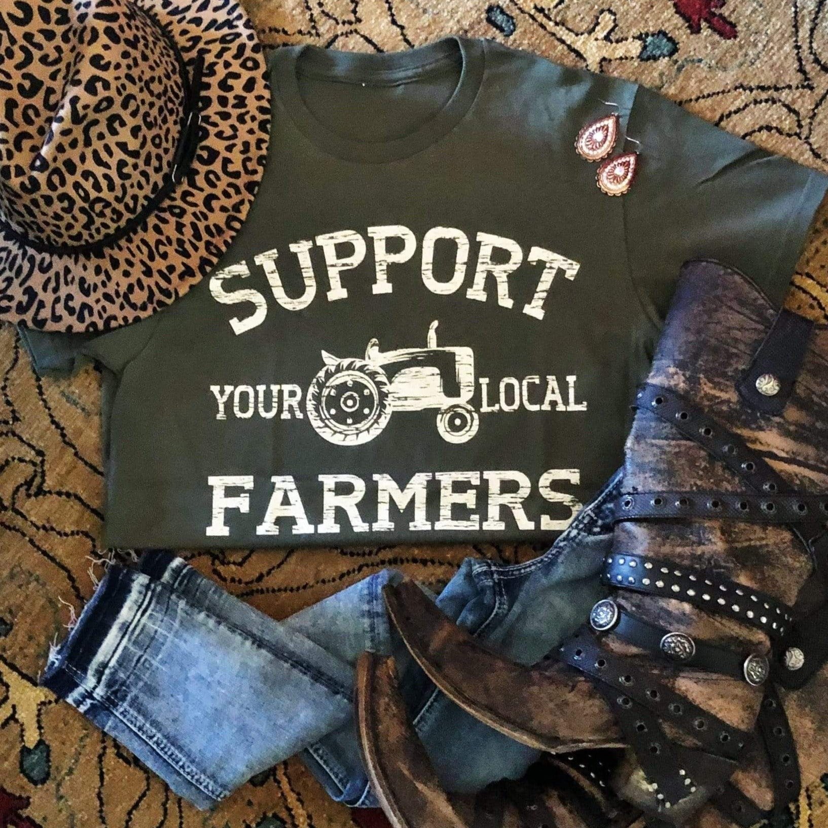 Women - Apparel - Shirts - T-Shirts Support Your Local Farmers Graphic Tee