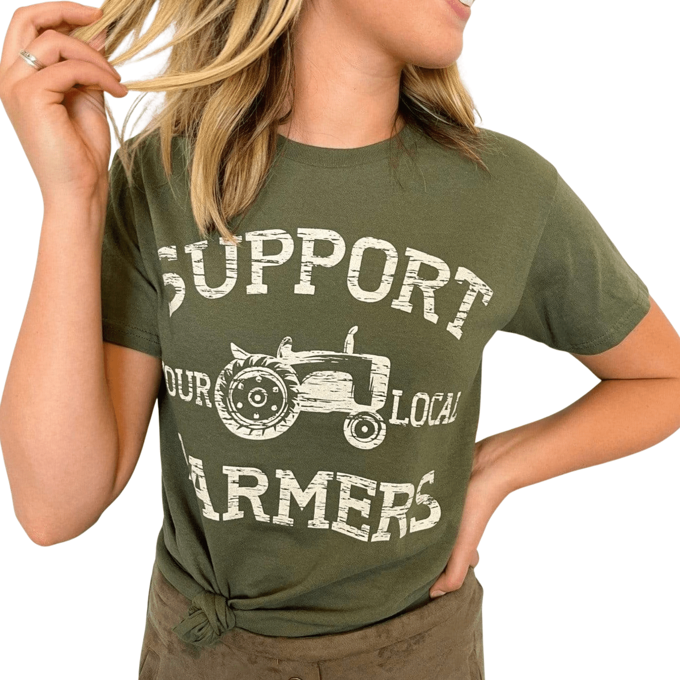 Women - Apparel - Shirts - T-Shirts Support Your Local Farmers Graphic Tee