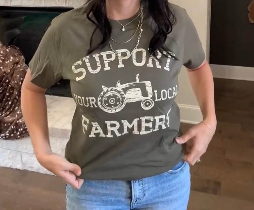 Women - Apparel - Shirts - T-Shirts Support Your Local Farmers Graphic Tee