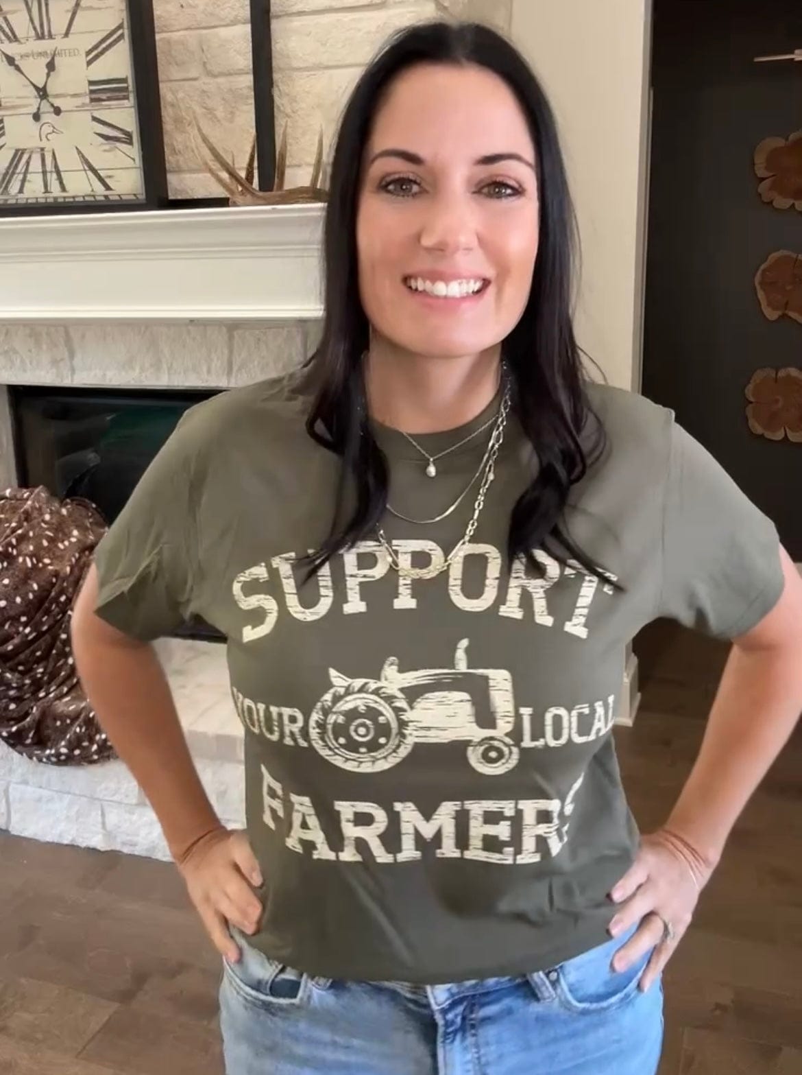 Women - Apparel - Shirts - T-Shirts Support Your Local Farmers Graphic Tee