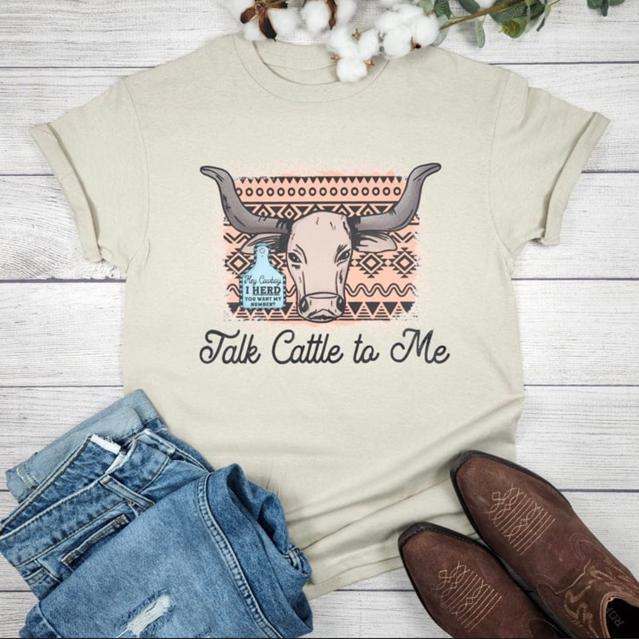 Women - Apparel - Shirts - T-Shirts Talk Cattle To Me Graphic Tee
