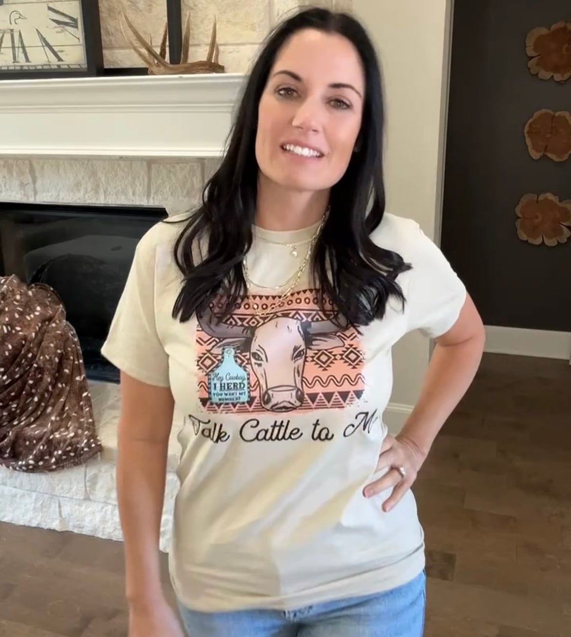 Women - Apparel - Shirts - T-Shirts Talk Cattle To Me Graphic Tee