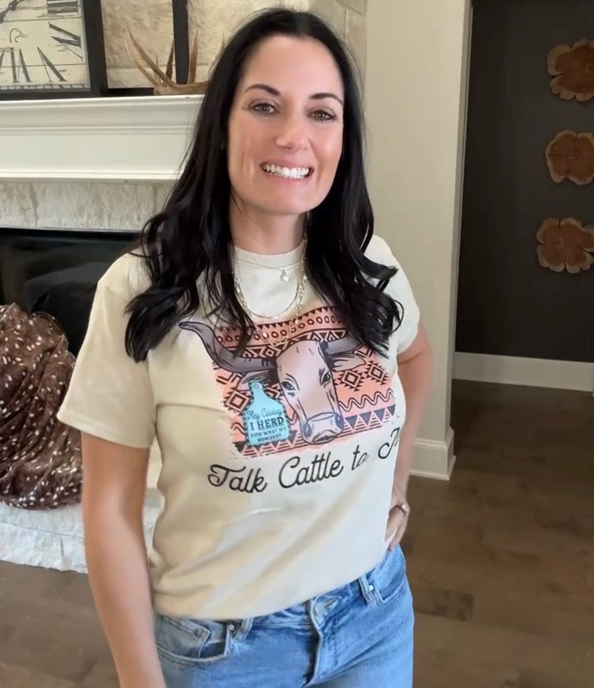 Women - Apparel - Shirts - T-Shirts Talk Cattle To Me Graphic Tee