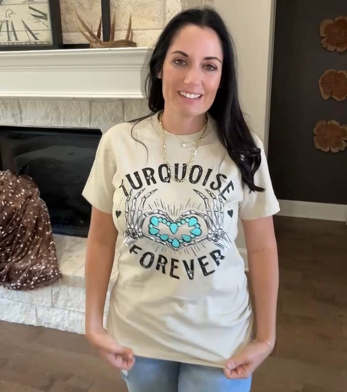 Women - Apparel - Shirts - T-Shirts Turquoise Forever Graphic Tee