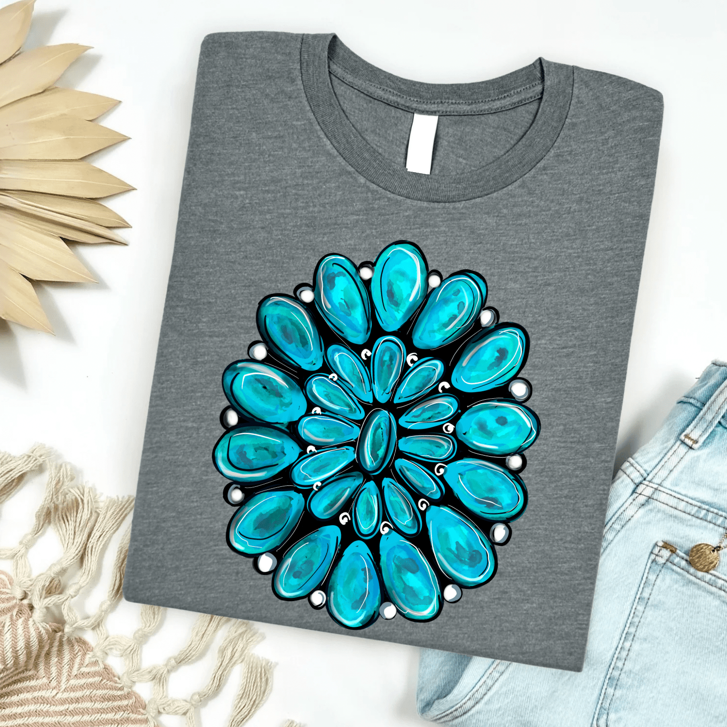 Women - Apparel - Shirts - T-Shirts Turquoise Stone Graphic Tee