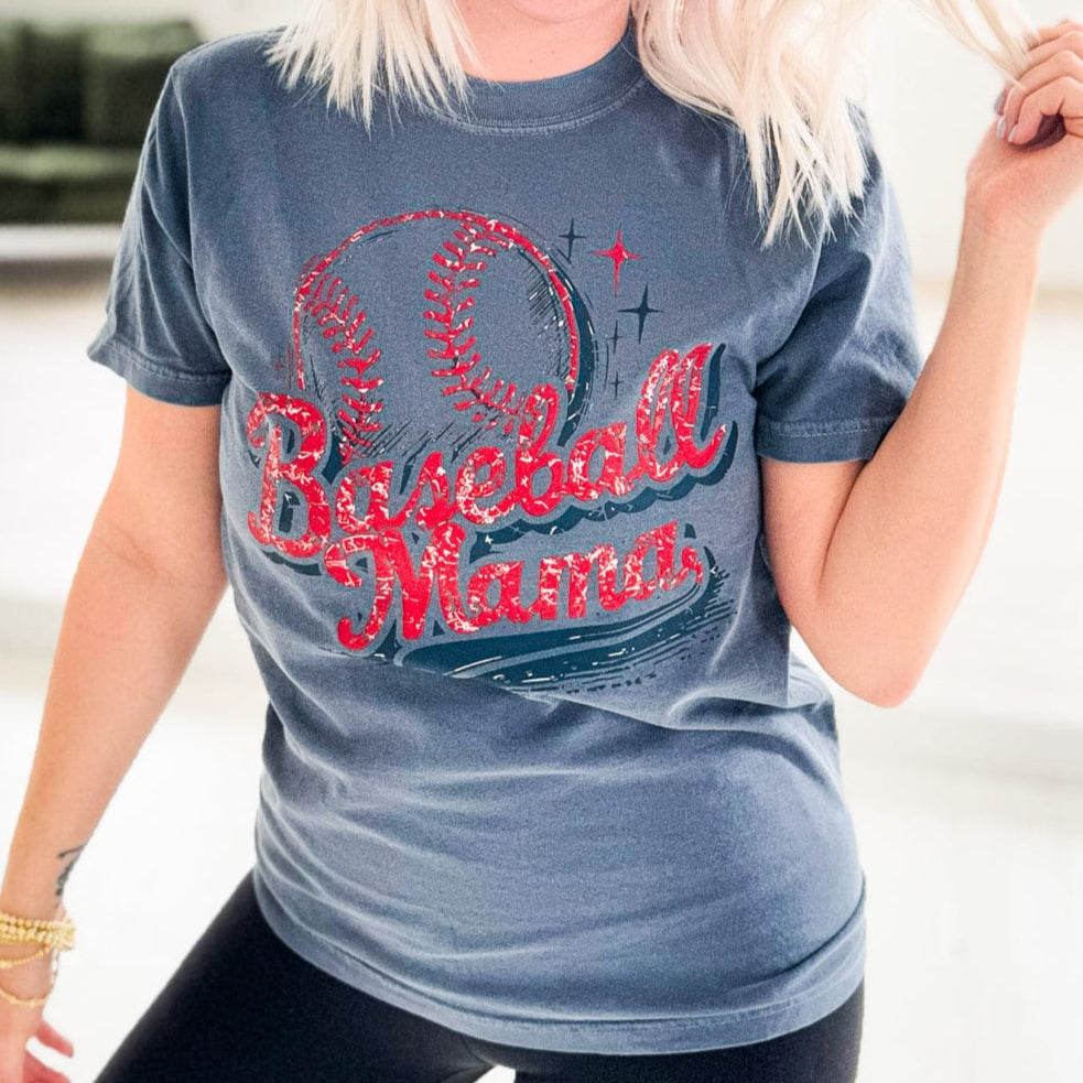 Women - Apparel - Shirts - T-Shirts Baseball Mama Graphic Tee