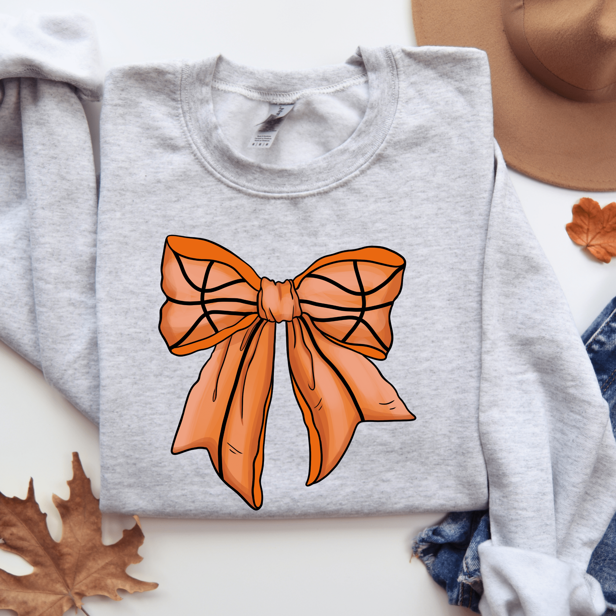 Women - Apparel - Shirts - T-Shirts Basketball Bow Sweatshirt