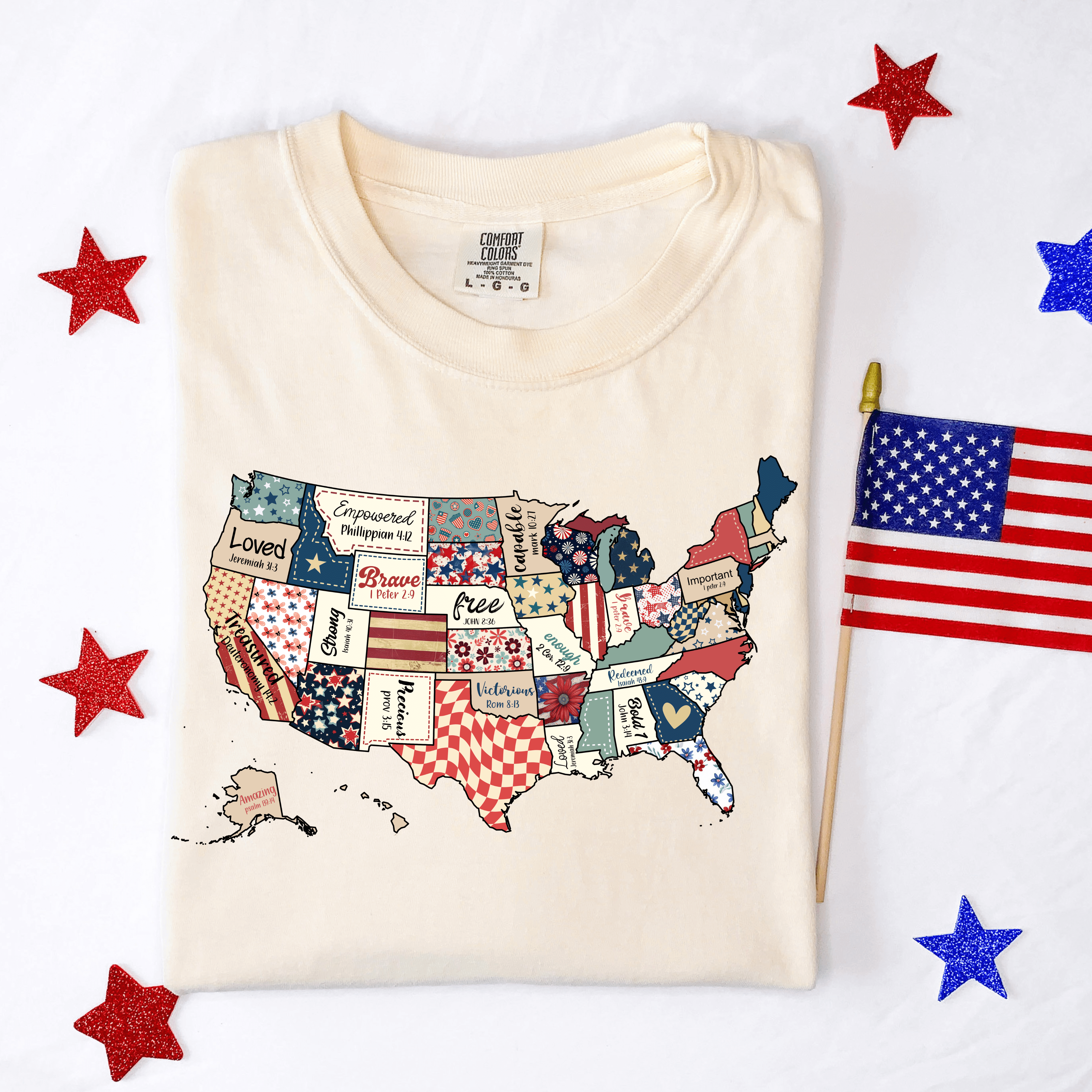 Women - Apparel - Shirts - T-Shirts Bible Verse US Graphic Tee