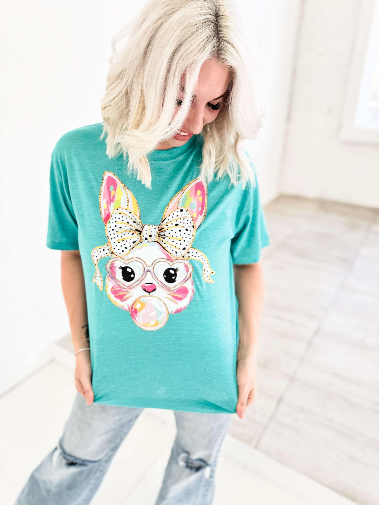 Women - Apparel - Shirts - T-Shirts Bubble Gum Bunny Graphic Tee