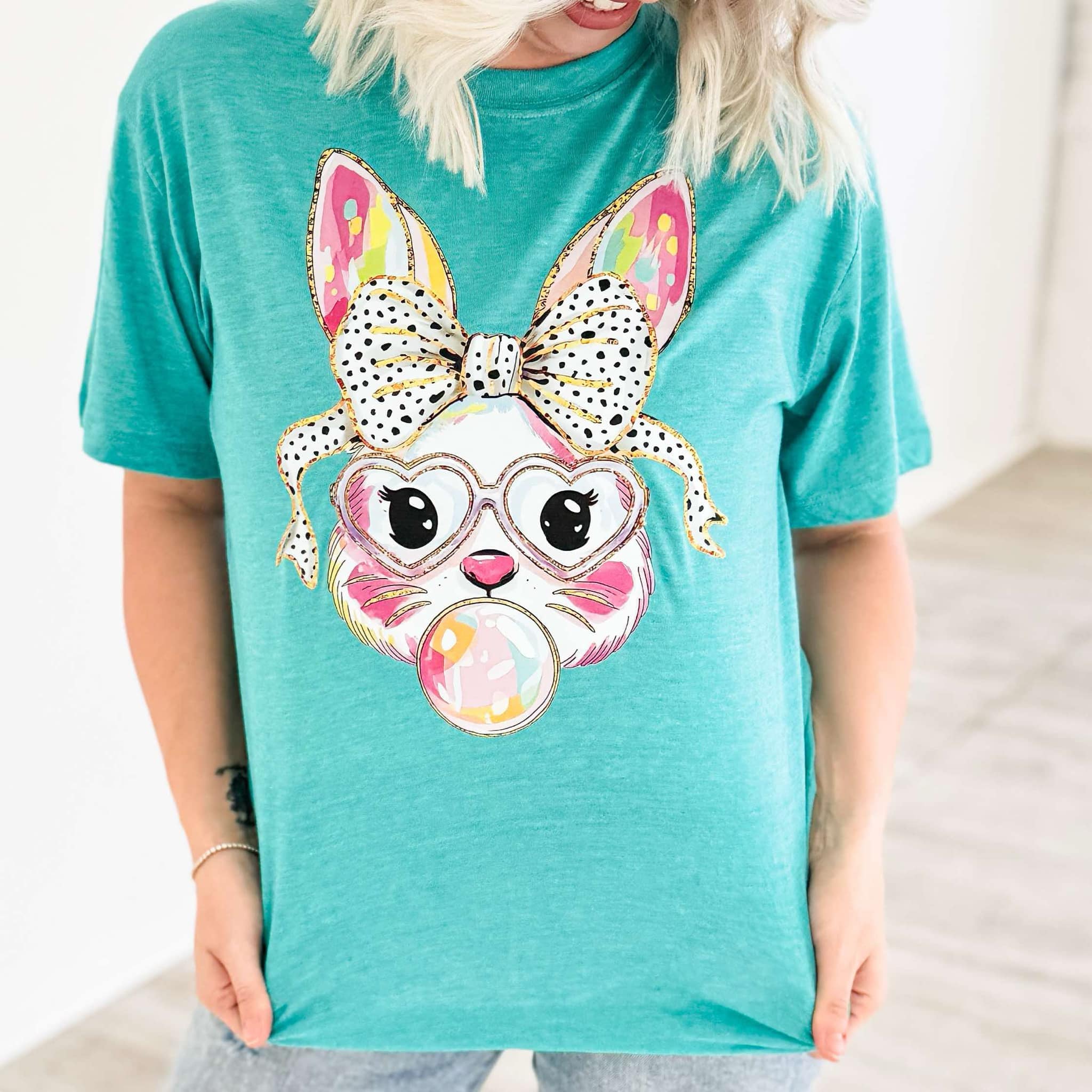 Women - Apparel - Shirts - T-Shirts Bubble Gum Bunny Graphic Tee