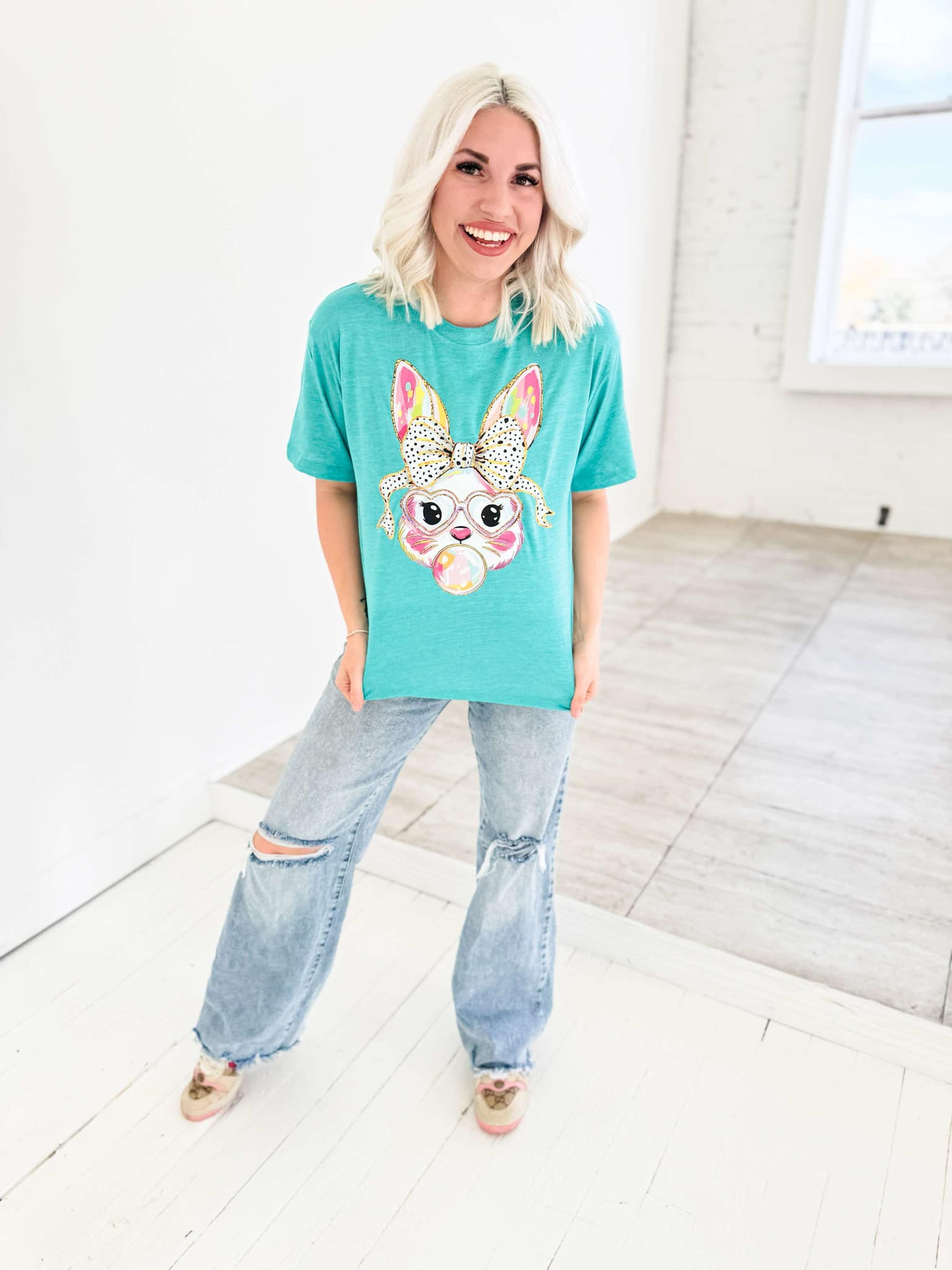 Women - Apparel - Shirts - T-Shirts Bubble Gum Bunny Graphic Tee