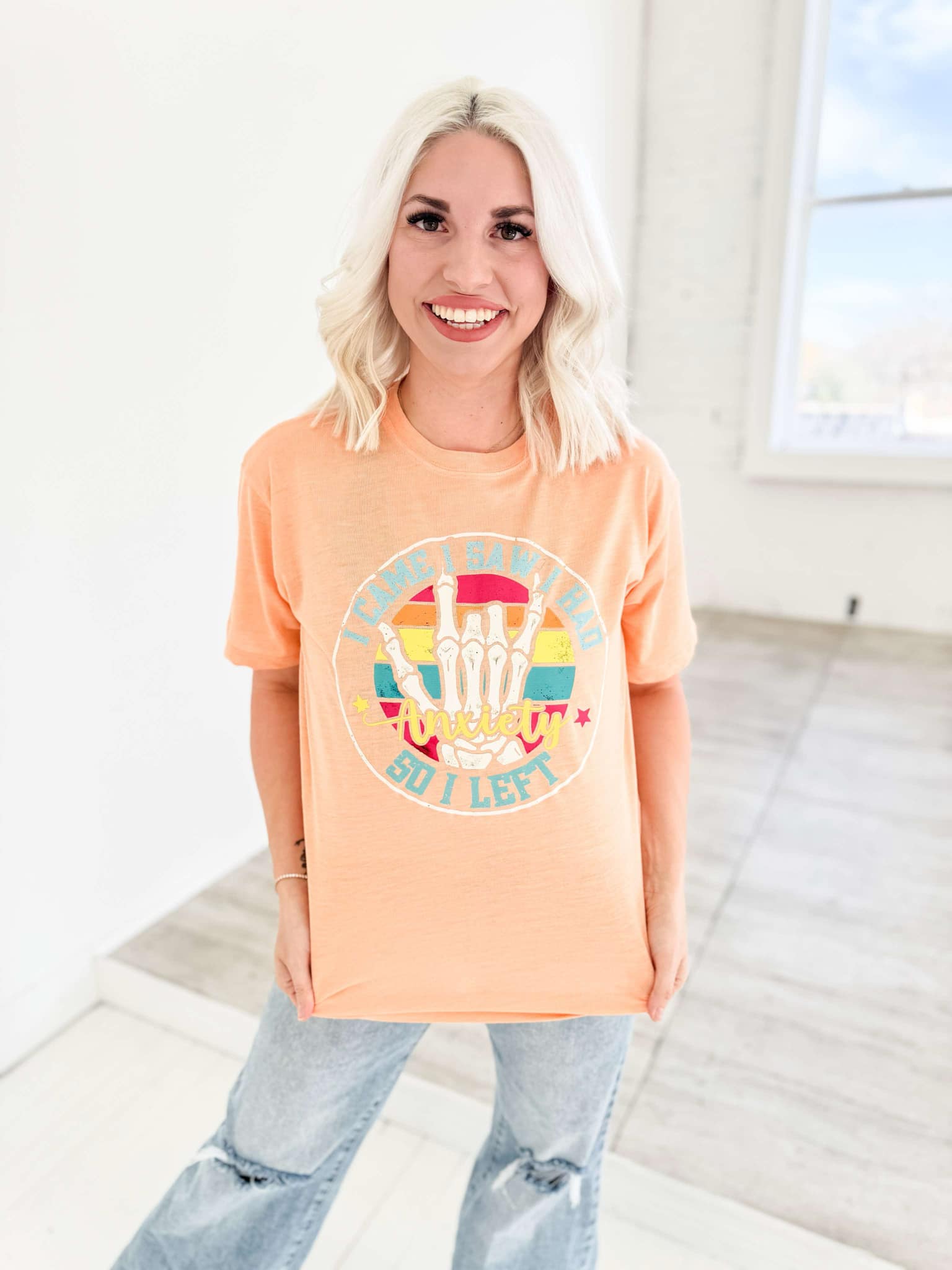 Women - Apparel - Shirts - T-Shirts Colorful Came Saw Anxiety Graphic Tee