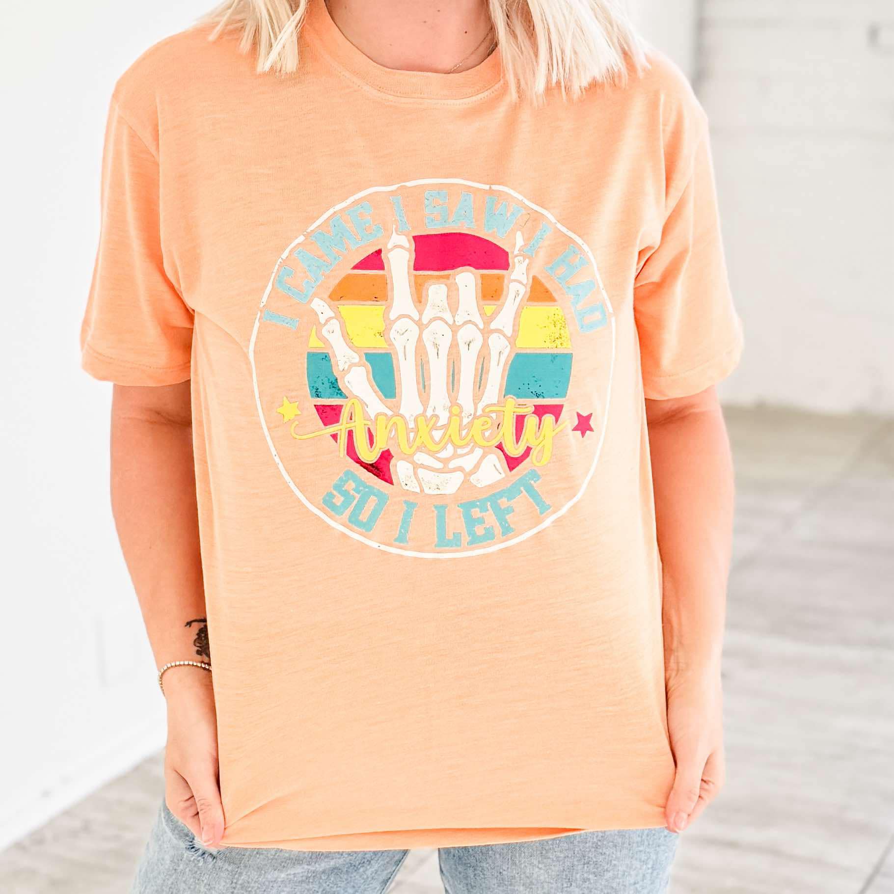 Women - Apparel - Shirts - T-Shirts Colorful Came Saw Anxiety Graphic Tee