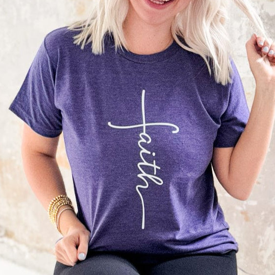 Women - Apparel - Shirts - T-Shirts Faith Cross Graphic Tee