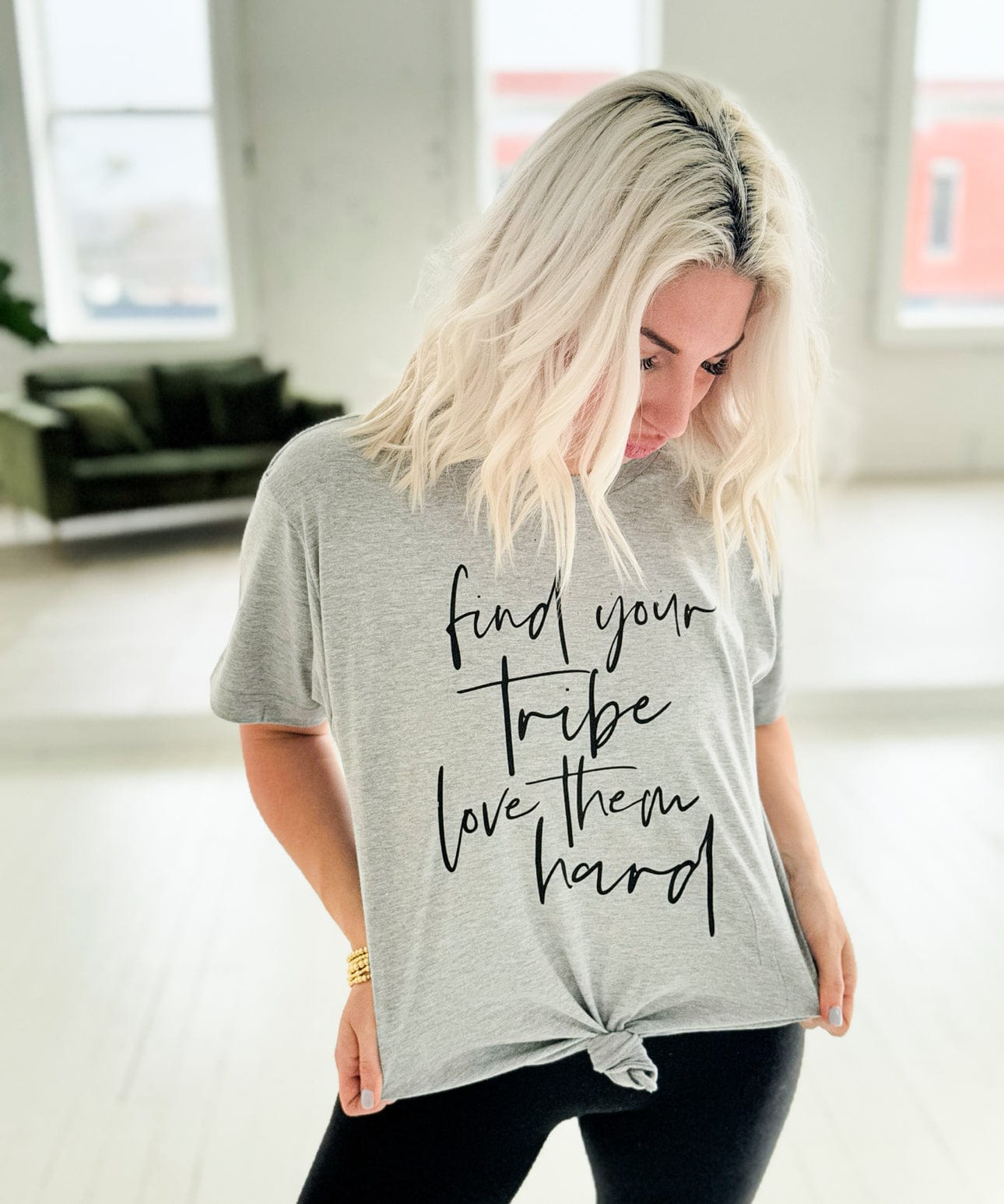 Women - Apparel - Shirts - T-Shirts Find Your Tribe, Love Them Hard Graphic Tee