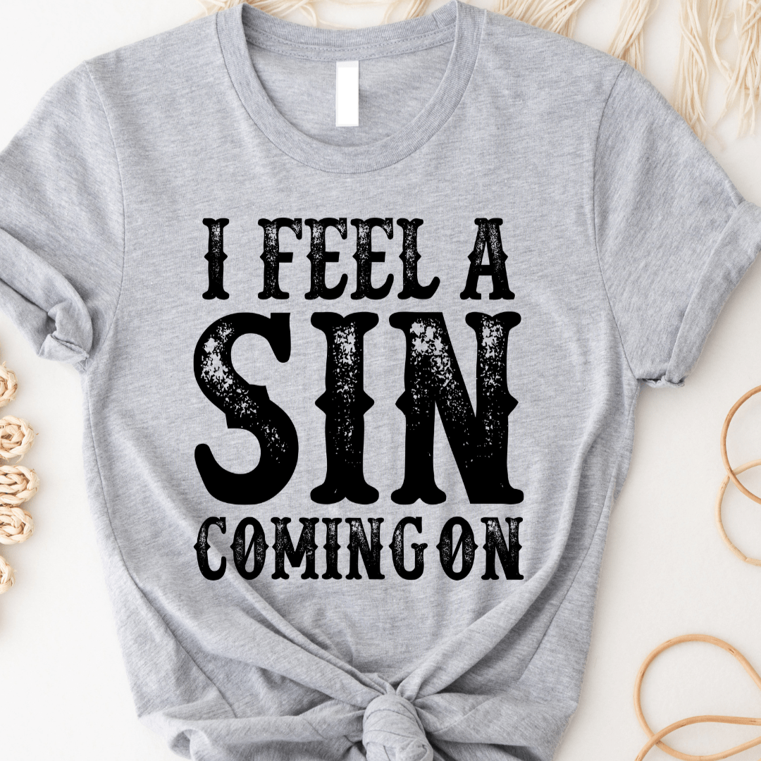 Women - Apparel - Shirts - T-Shirts I Feel A Sin Coming On Graphic Tee