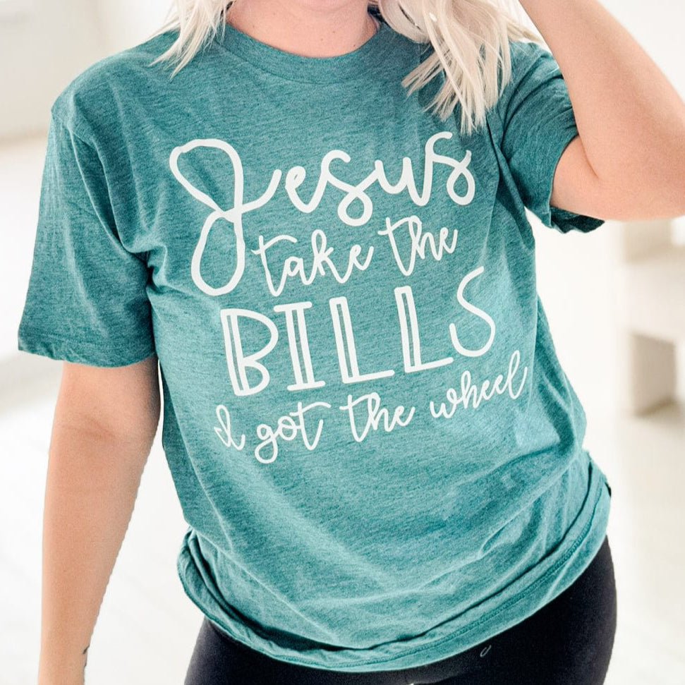 Women - Apparel - Shirts - T-Shirts Jesus Take The Bills Graphic Tee