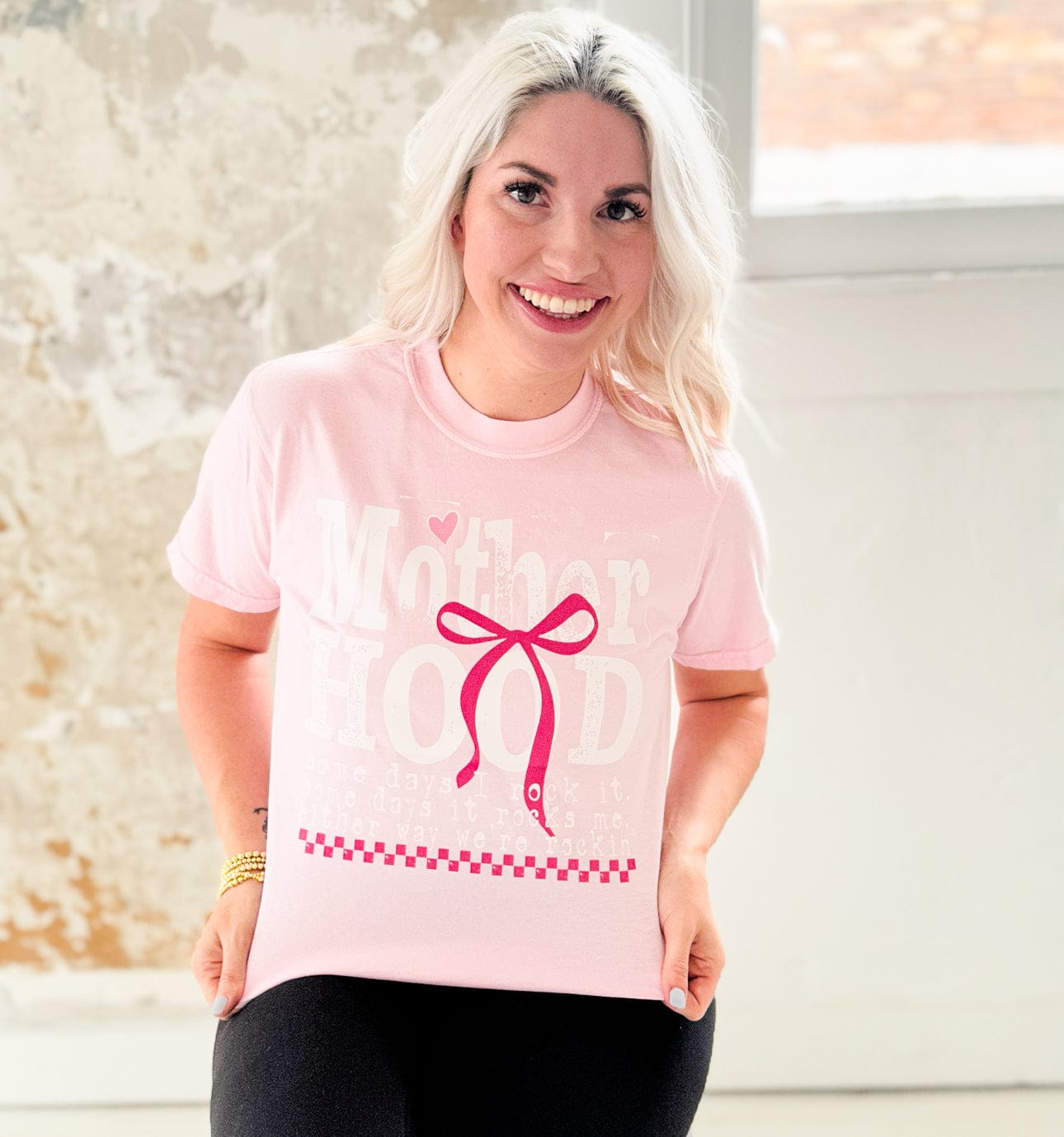 Women - Apparel - Shirts - T-Shirts Motherhood Bow Graphic Tee