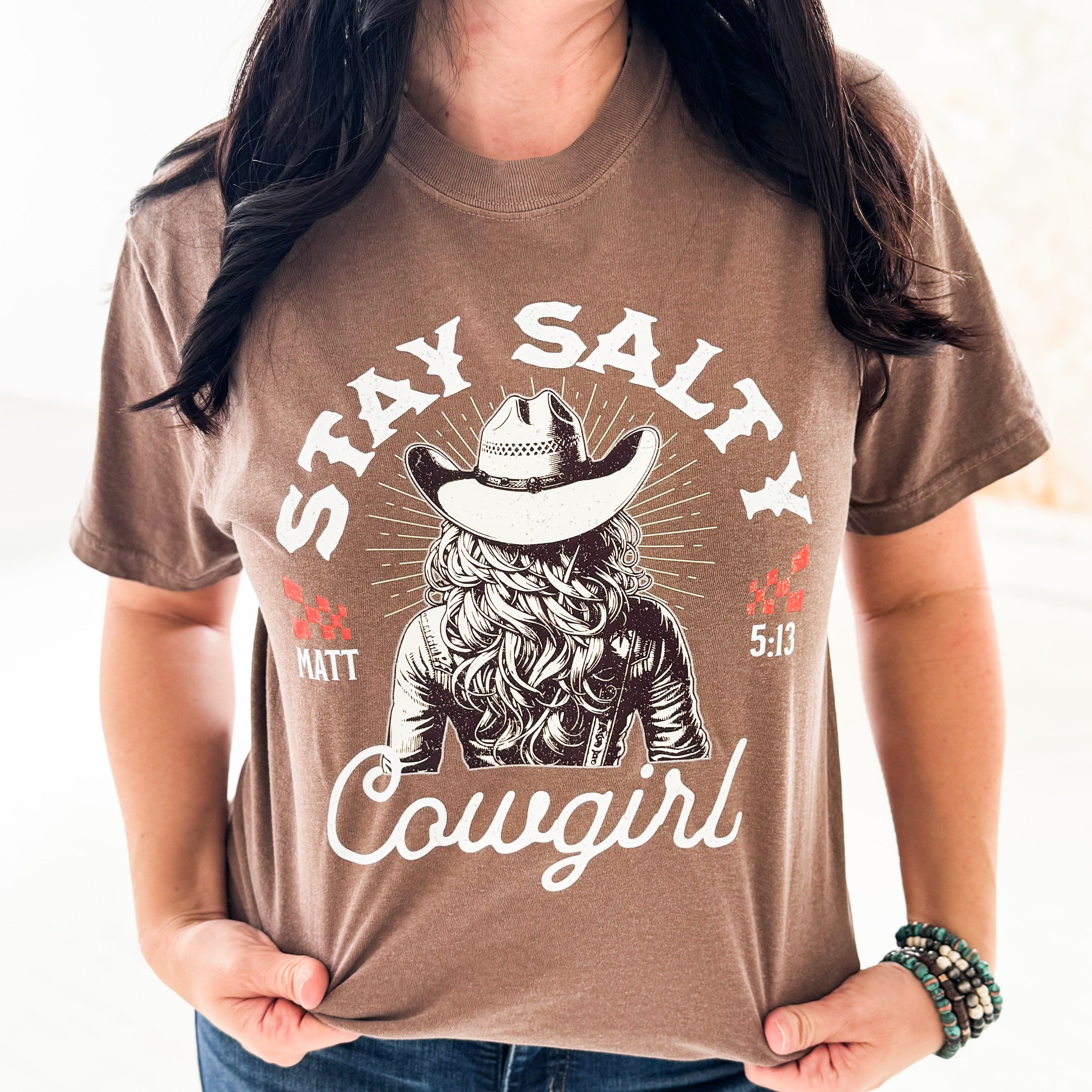 Women - Apparel - Shirts - T-Shirts Stay Salty Cowgirl Graphic Tee