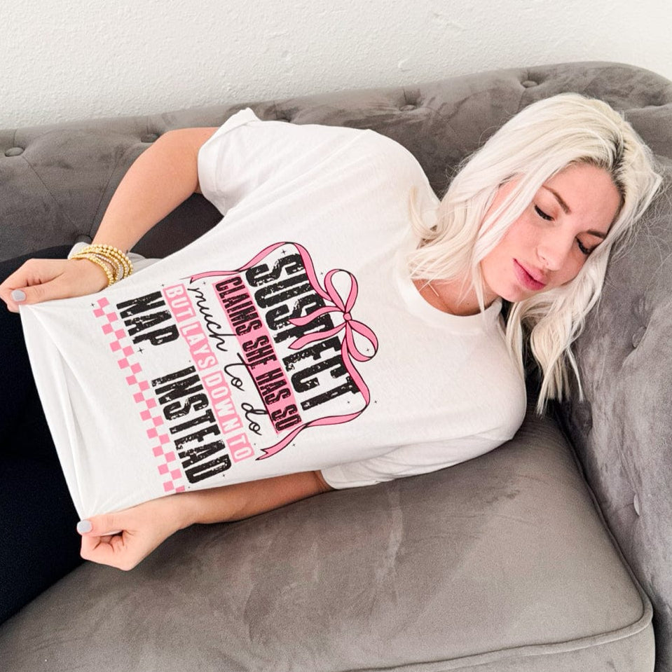 Women - Apparel - Shirts - T-Shirts Suspect Claims She Has So Much To Do Graphic Tee