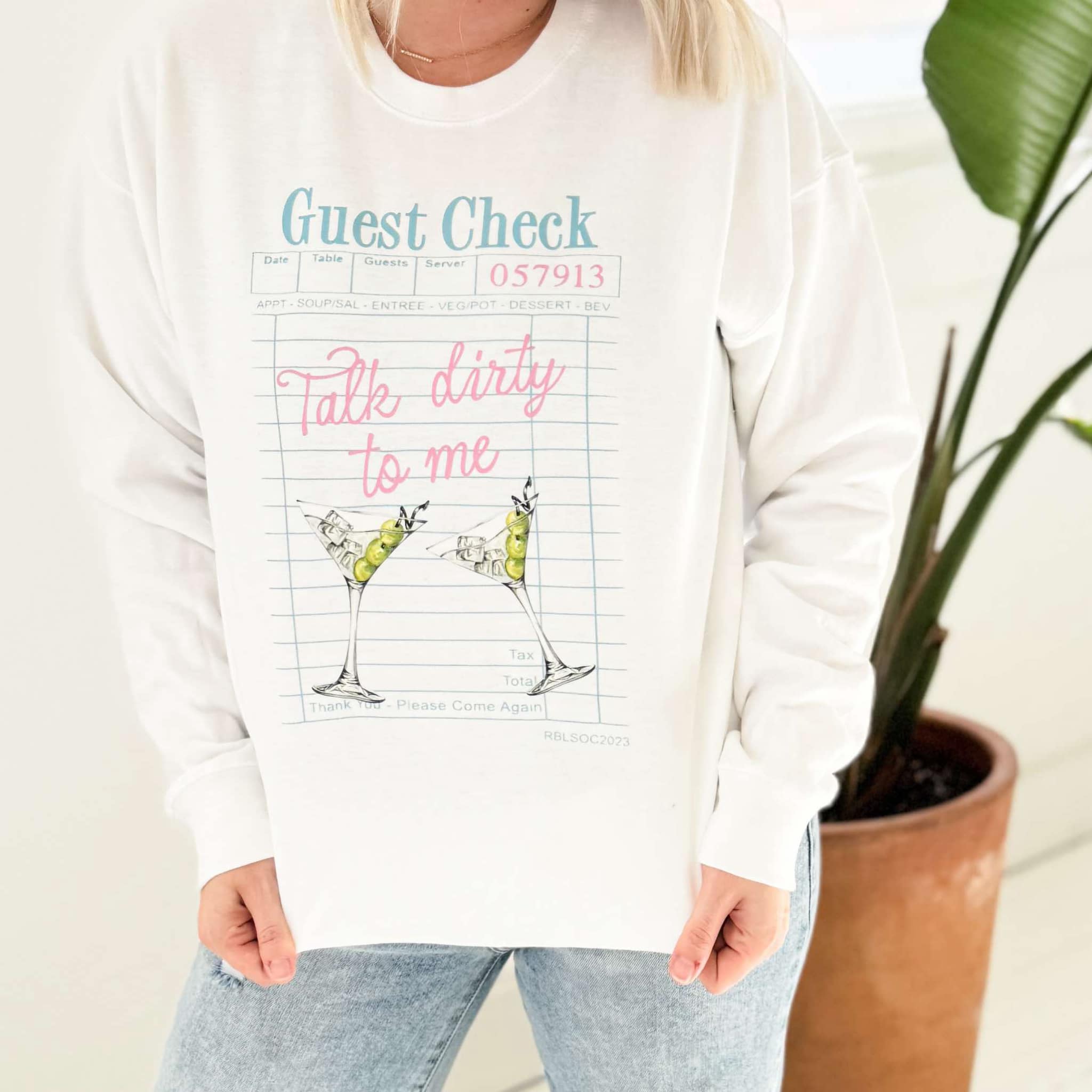 Women - Apparel - Shirts - T-Shirts Talk Dirty To Me Martinis Sweatshirt