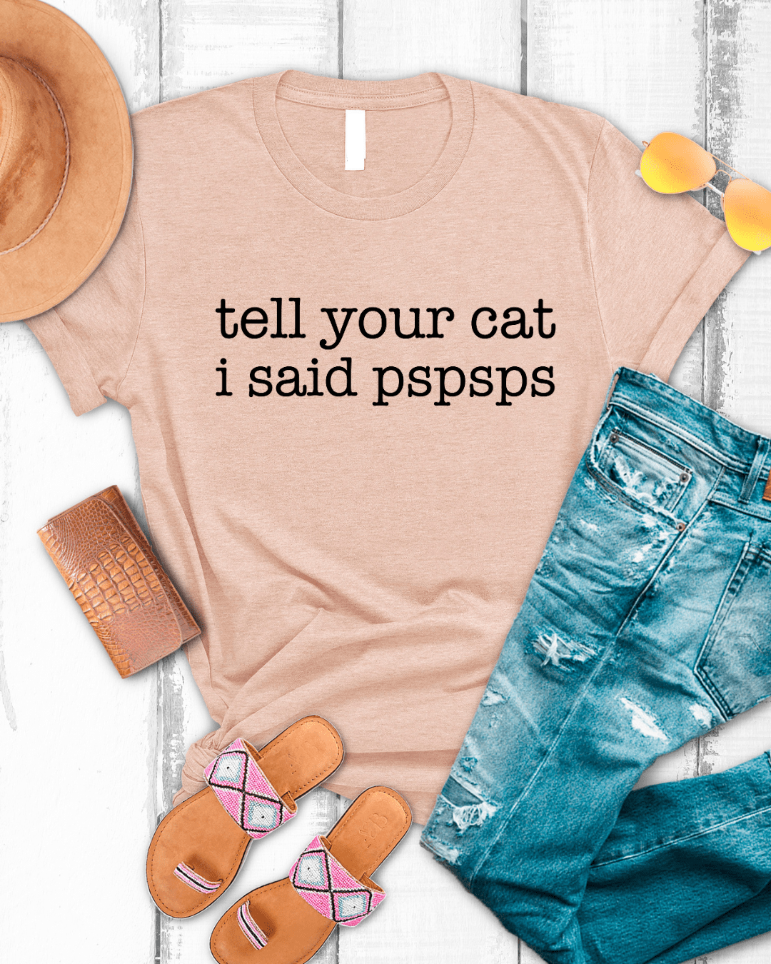 Women - Apparel - Shirts - T-Shirts Tell Your Cat I Said Pspsps Graphic Tee