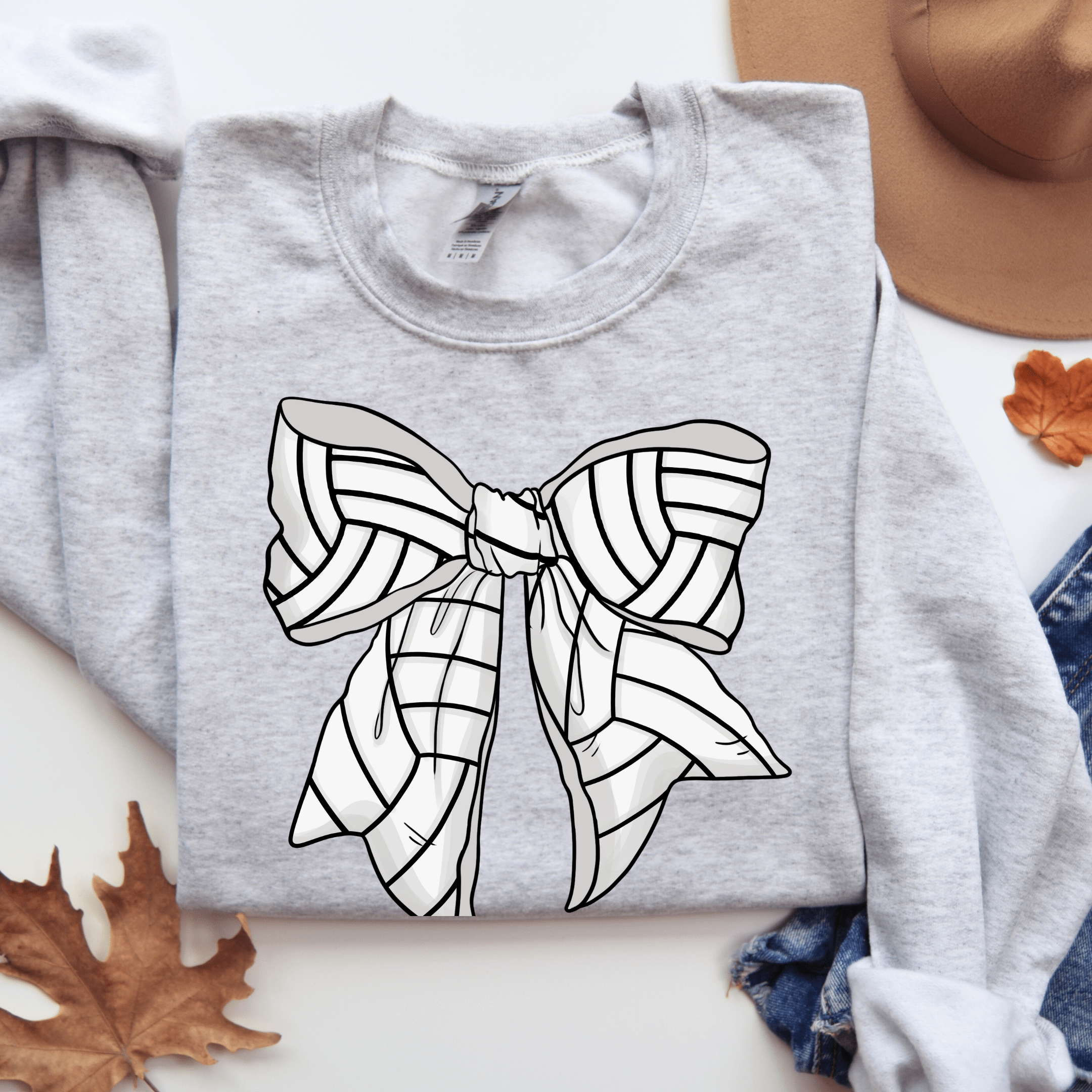 Women - Apparel - Shirts - T-Shirts Volleyball Bow Sweatshirt