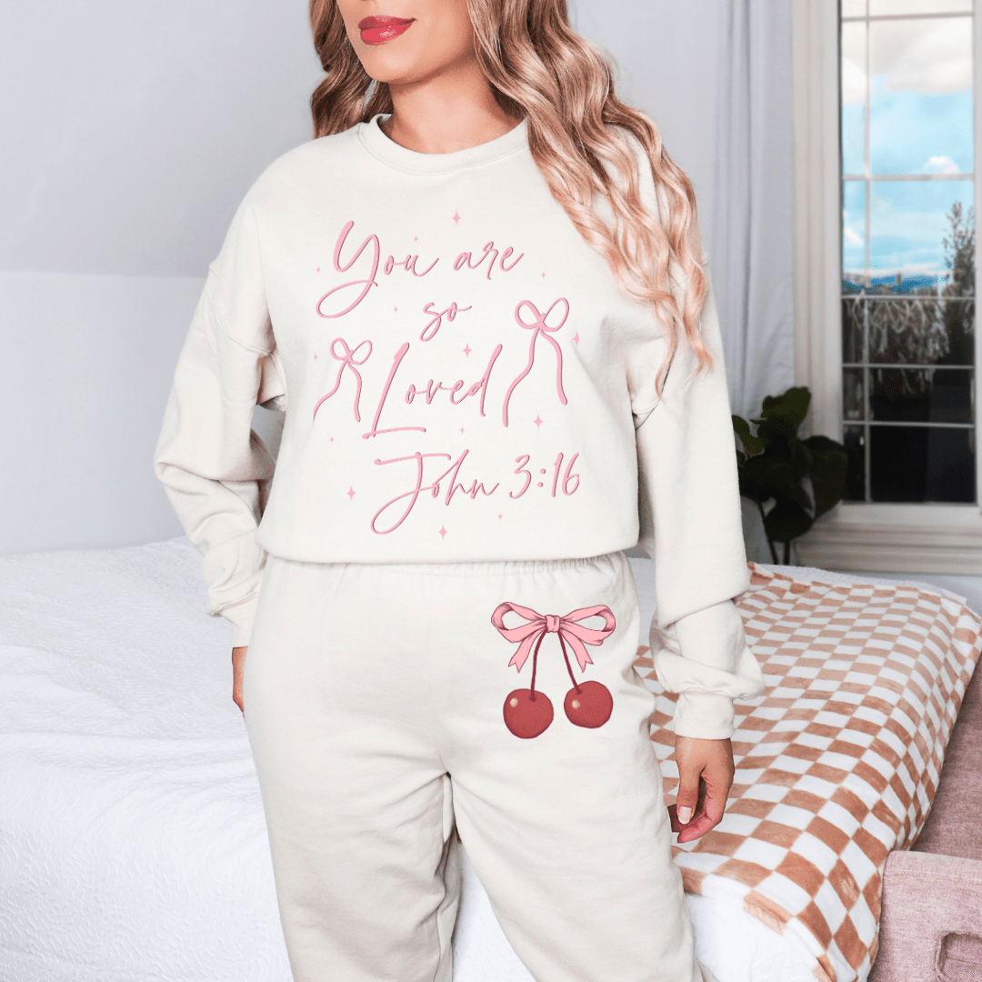 Women - Apparel - Shirts - T-Shirts You Are So Loved Sweat Set