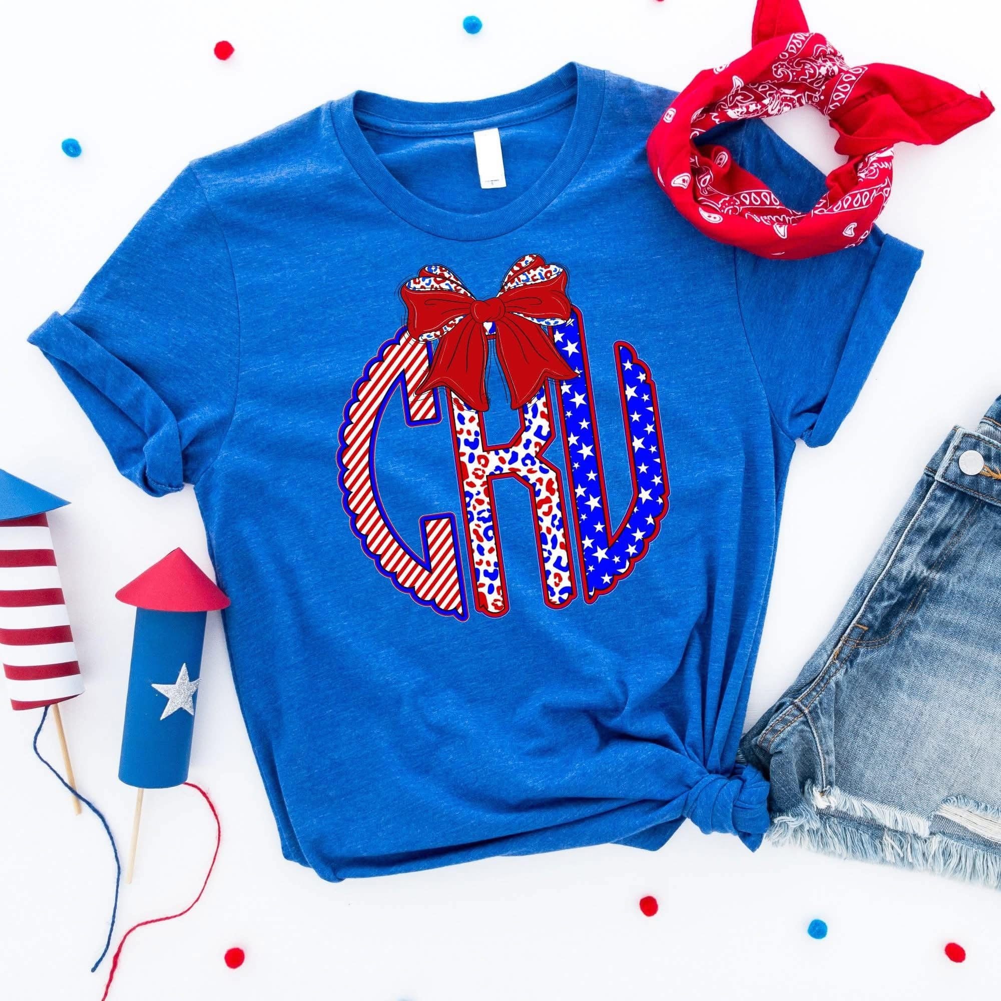 Women - Apparel - Shirts - T-Shirts 4th Of July Monogram Graphic Tee