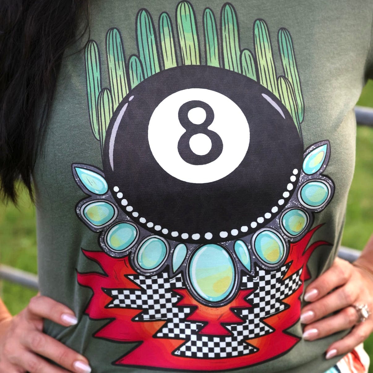 Women - Apparel - Shirts - T-Shirts 8 Ball Cactus Graphic Tee