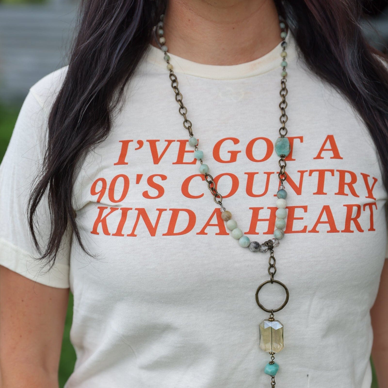 Women - Apparel - Shirts - T-Shirts 90’s Country Heart Soft Graphic Tee