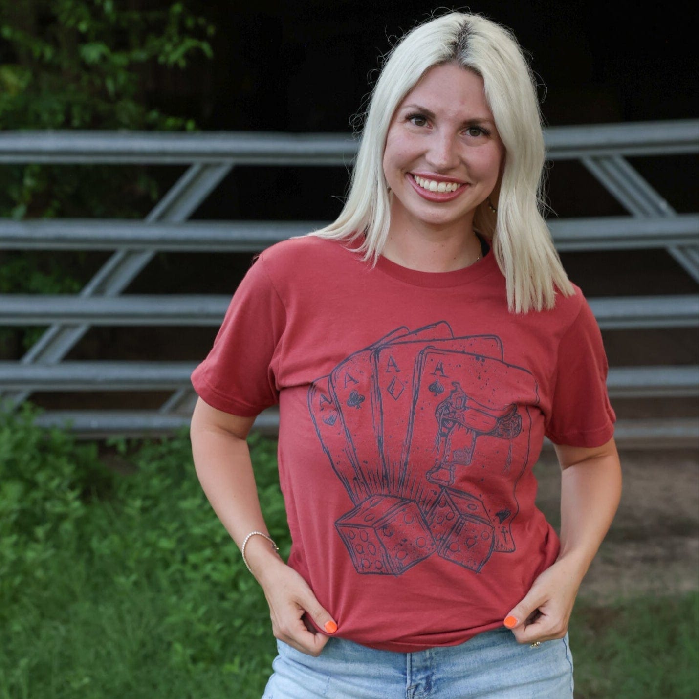 Women - Apparel - Shirts - T-Shirts Aces and Cowboy Boots Graphic Tee