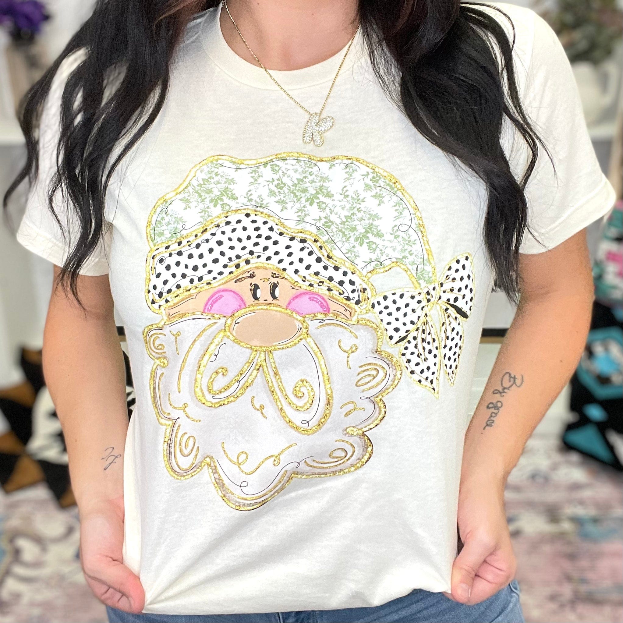 Women - Apparel - Shirts - T-Shirts Antique Santa Graphic Tee