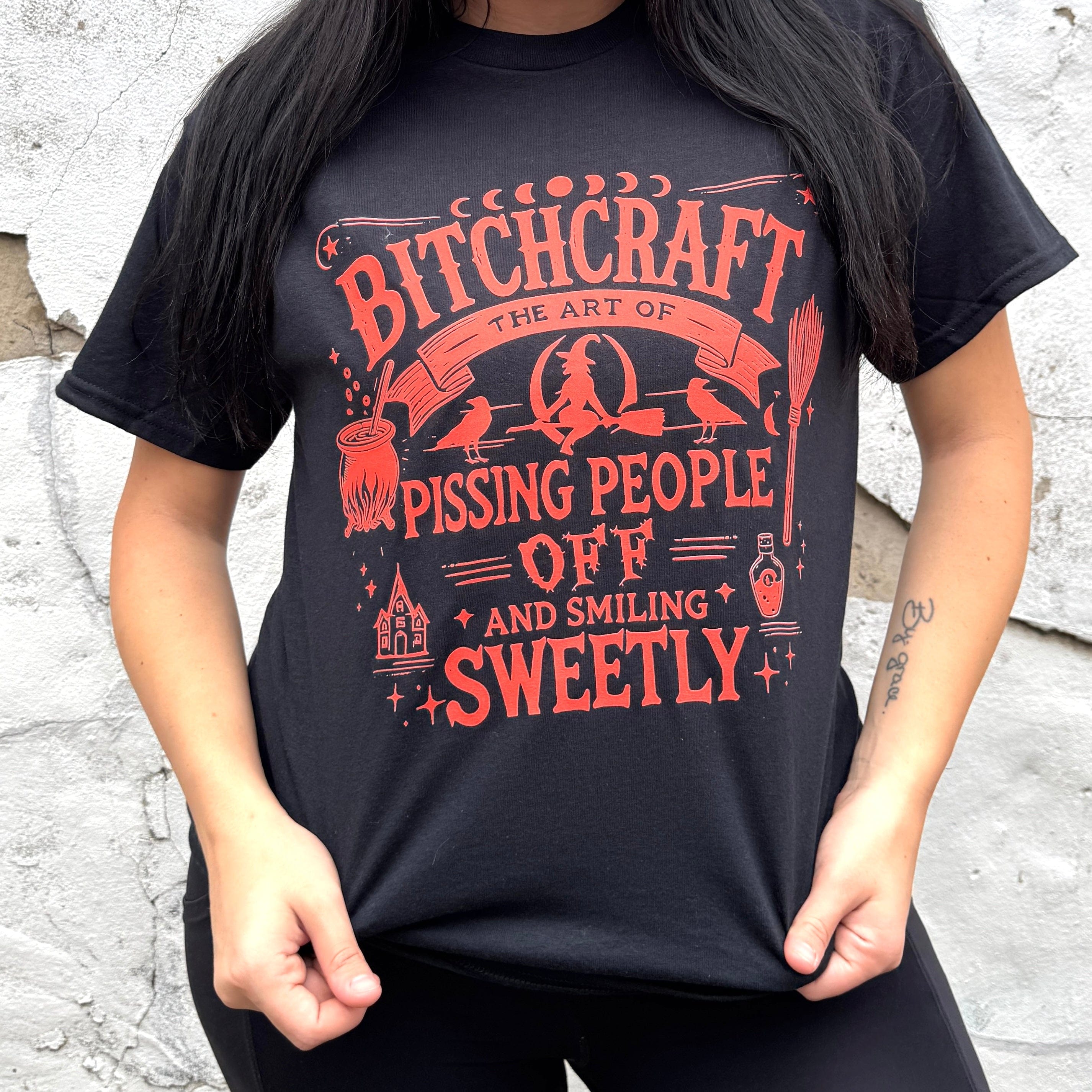 Women - Apparel - Shirts - T-Shirts Bitchcraft Orange Graphic Tee