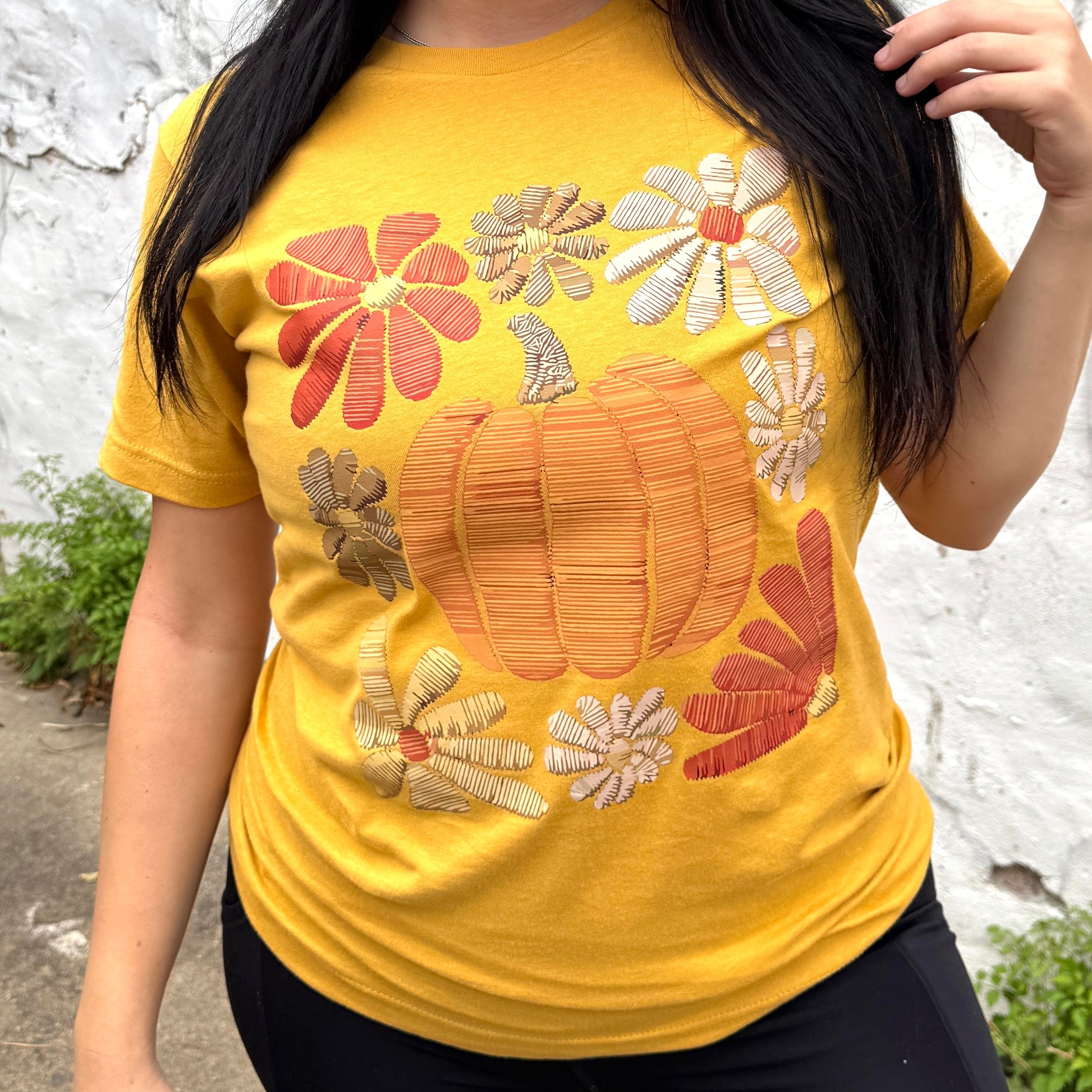 Women - Apparel - Shirts - T-Shirts Daisy Pumpkin Graphic Tee