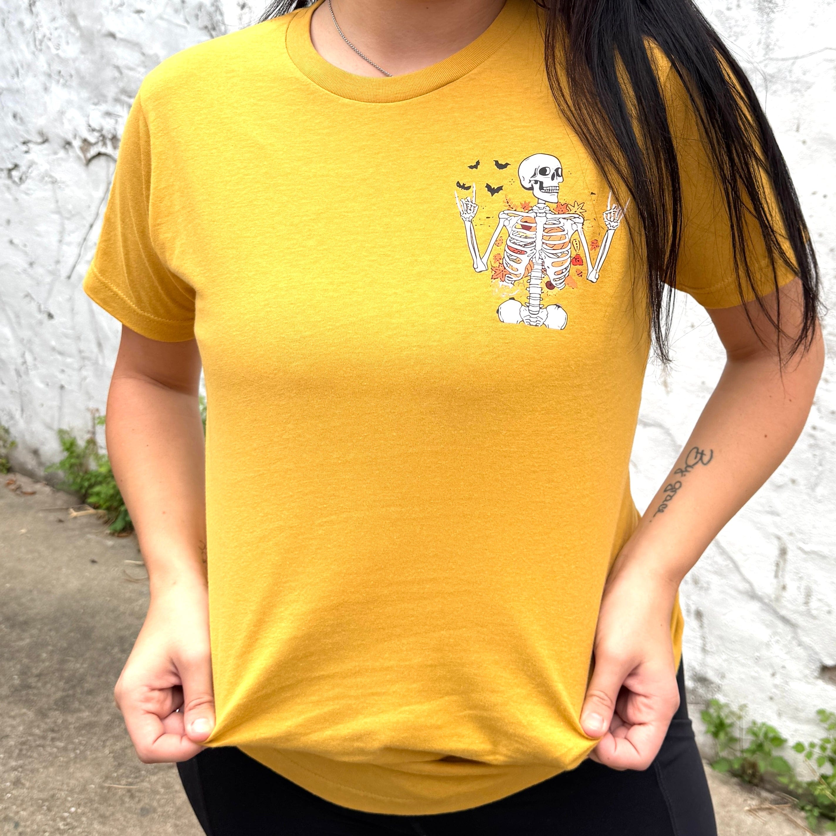 Women - Apparel - Shirts - T-Shirts Fall Breeze Skeleton Graphic Tee