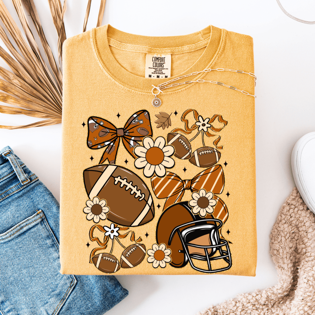 Women - Apparel - Shirts - T-Shirts Floral Football Collage Graphic Tee