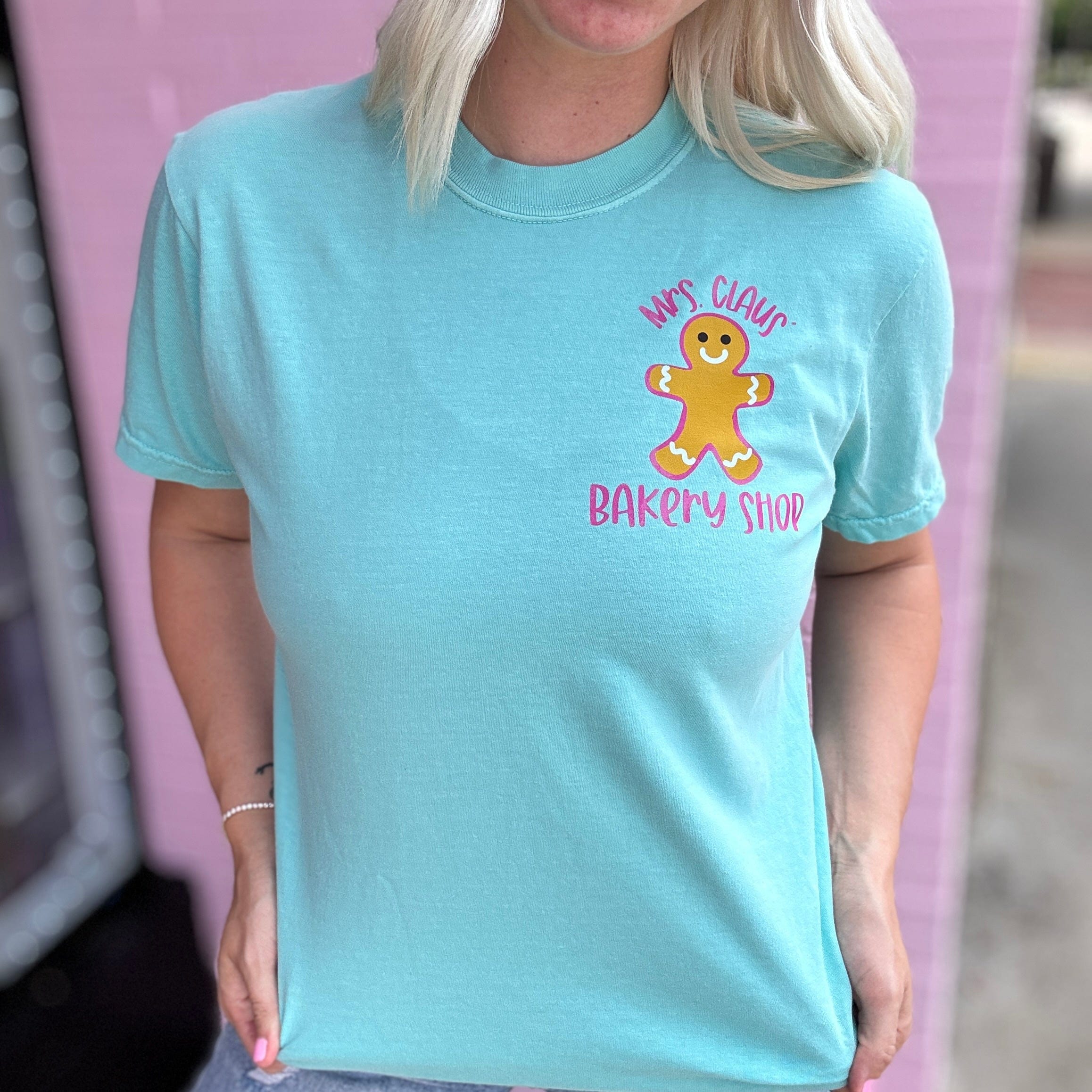 Women - Apparel - Shirts - T-Shirts Gingerbread Bakery Pocket Graphic Tee