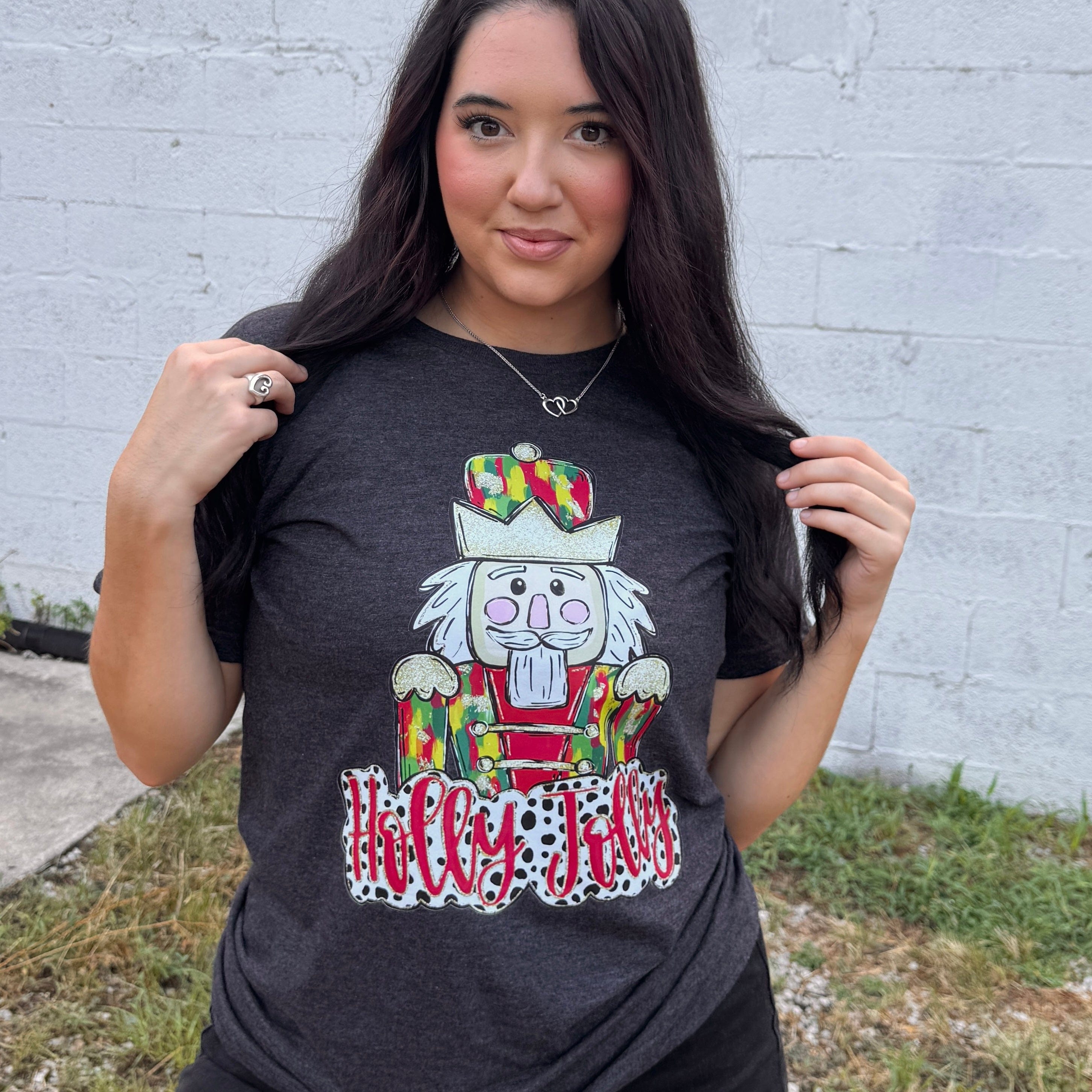 Women - Apparel - Shirts - T-Shirts Holly Jolly Nutcracker Graphic Tee